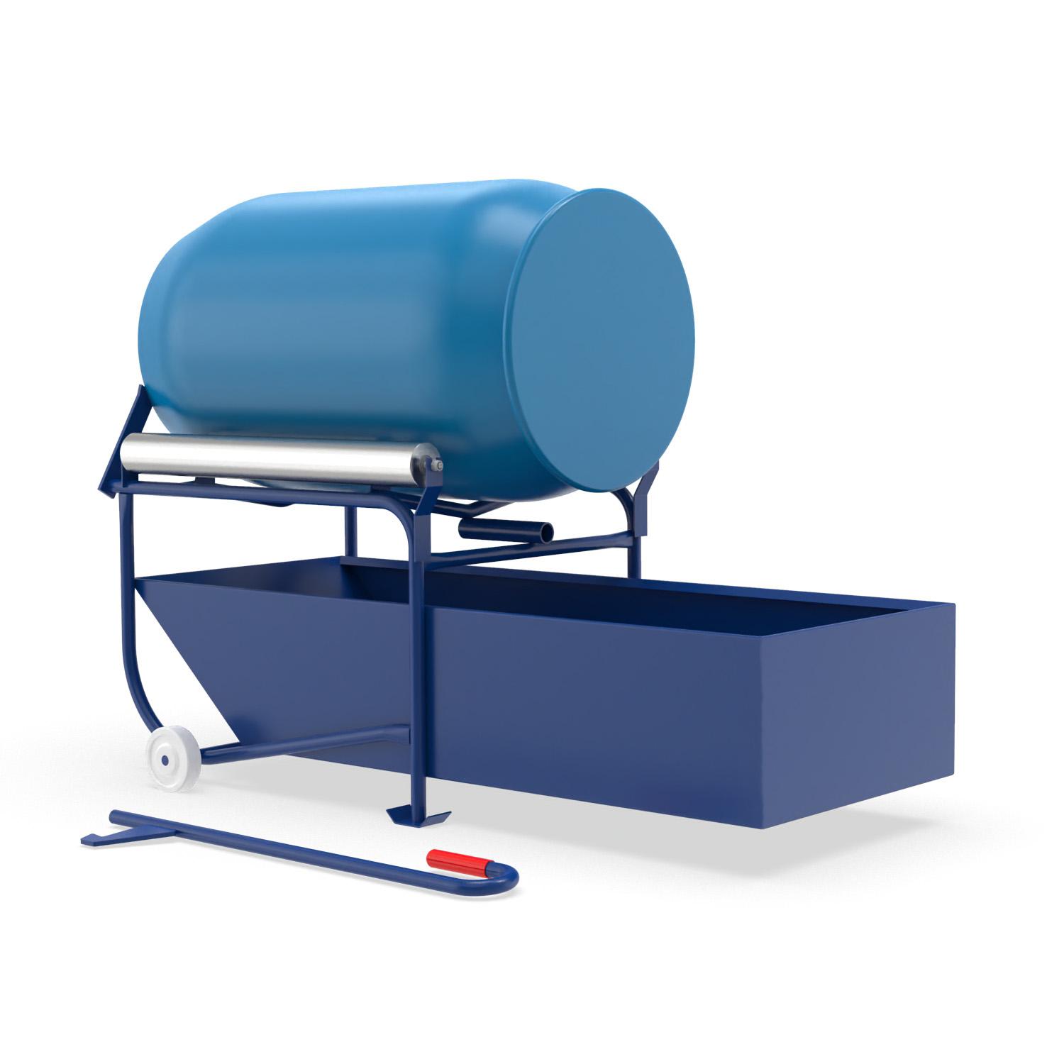Fasskipper für 220 l Kunststoff-Fässer mit Stahlwanne und Hebelstange Fasskipper Produktbild Fasskipper für 220 l Kunststoff-Fässer mit Stahlwanne und Hebelstange