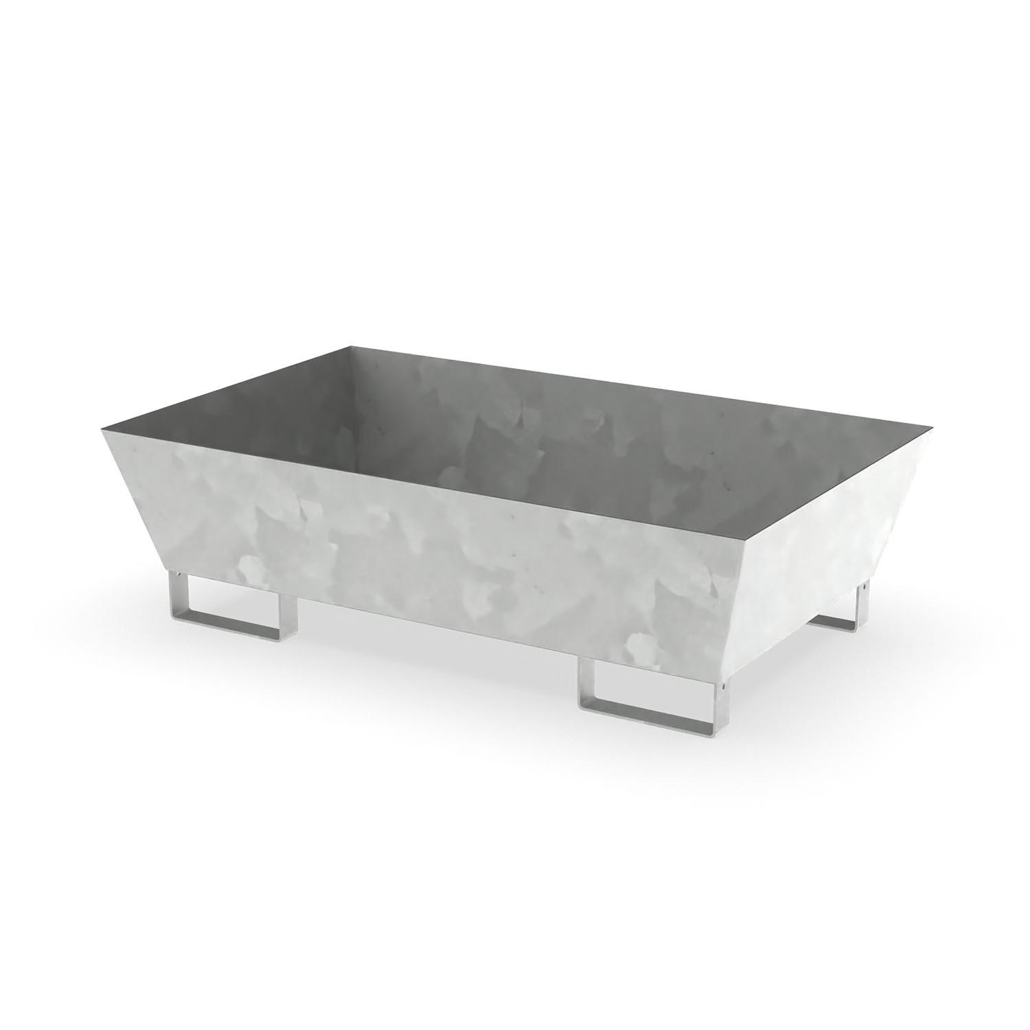 Auffangwanne aus Stahl, ohne Gitterrost, unterfahrbar, verzinkt, Auffangvolumen 205 l, 1300x800x380mm Auffangwannen aus Stahl Produktbild Auffangwanne aus Stahl, ohne Gitterrost, unterfahrbar, verzinkt, Auffangvolumen 205 l