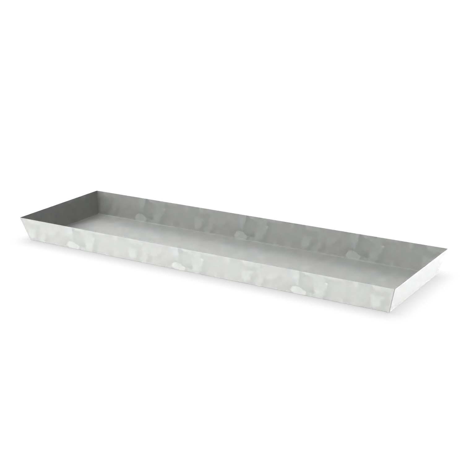Auffangwanne aus Stahl, ohne Gitterrost, lang, verzinkt, Auffangvolumen 232 l, 2590x800x160mm Auffangwannen aus Stahl Produktbild Auffangwanne aus Stahl, ohne Gitterrost, lang, verzinkt, Auffangvolumen 232 l