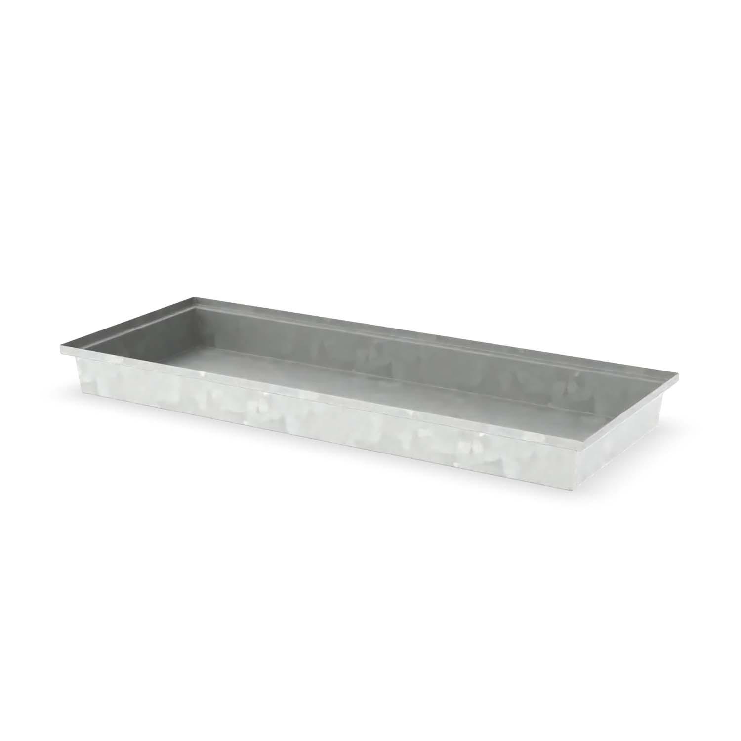 Paletten-Auffangwanne aus Stahl für 2 x 200 l Fässer, ohne Gitterrost, verzinkt, 2010x800x180mm Auffangwannen aus Stahl Produktbild Paletten-Auffangwanne aus Stahl für 3 x 200 l Fässer, ohne Gitterrost, verzinkt