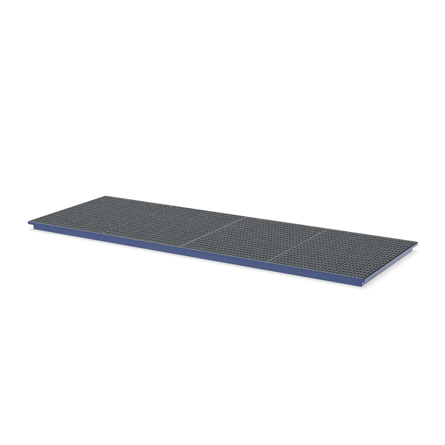 Paletten-Auffangwanne aus Stahl für 12 x 200 l Fässer, mit Gitterrost, lackiert, 3680x1300x100mm Auffangwannen aus Stahl Produktbild Paletten-Auffangwanne aus Stahl für 12 x 200 l Fässer, ohne Gitterrost, lackiert