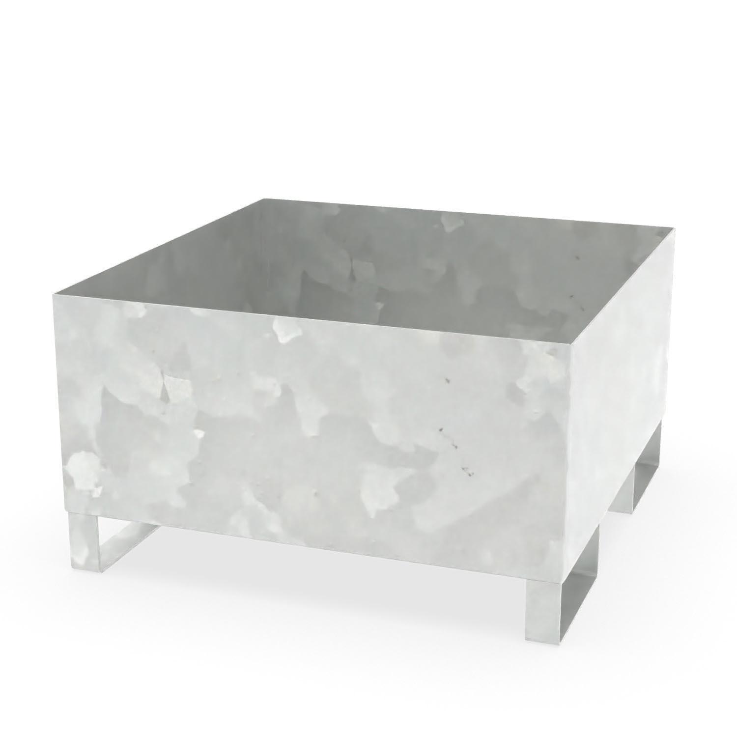 Auffangwanne aus Stahl für 1 x 200 l Fass, ohne Gitterrost, unterfahrbar, 800x800x460mm Auffangwannen aus Stahl Produktbild Auffangwanne aus Stahl für 1 x 200 l Fass, ohne Gitterrost