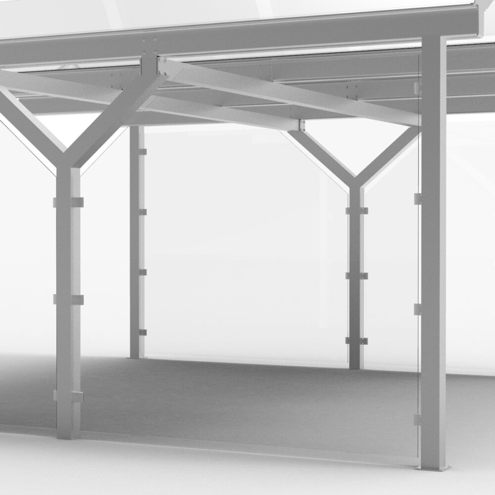 Seitenwand für D 592 Wartehalle und Fahrradüberdachung D 592 Wartehalle, doppelseitig Produktbild Seitenwand für D 592 Wartehalle und Fahrradüberdachung
