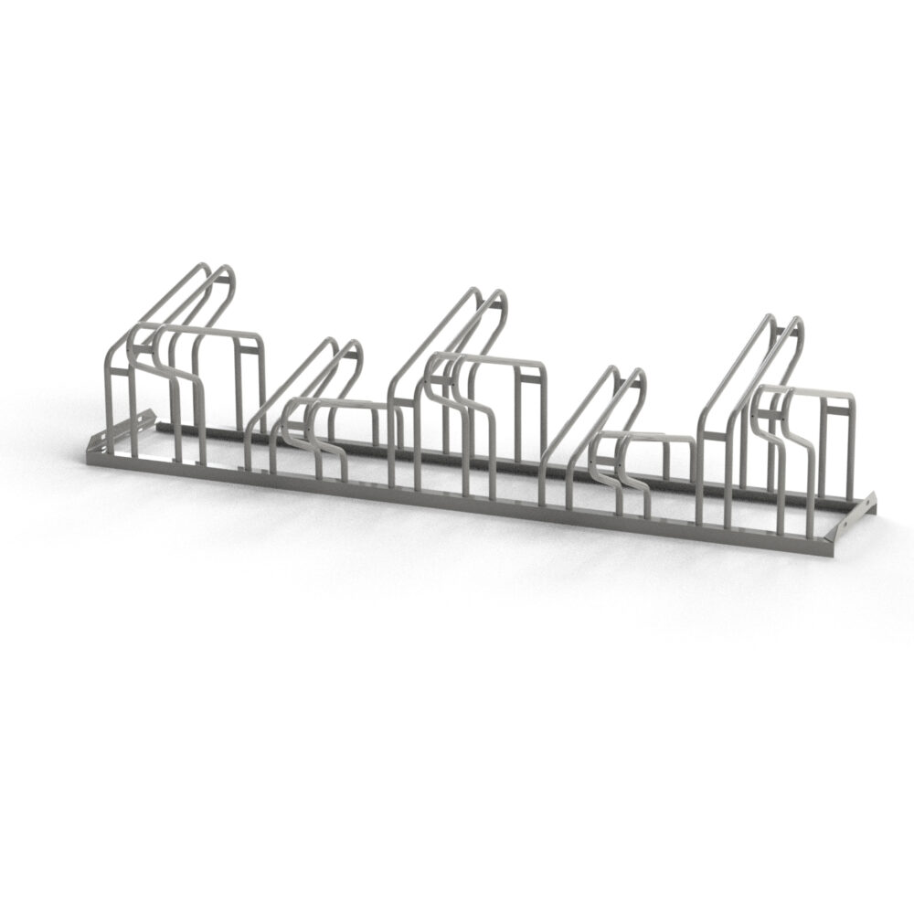 Fahrrad-Reihenständer für Mountainbikes, zweiseitig, 10 Radstände F 023 + F 026 Fahrradparker für Mountainbikes Produktbild Fahrradparker Fahrrad-Reihenparker für Mountainbikes, zweiseitig, 10 Radstände