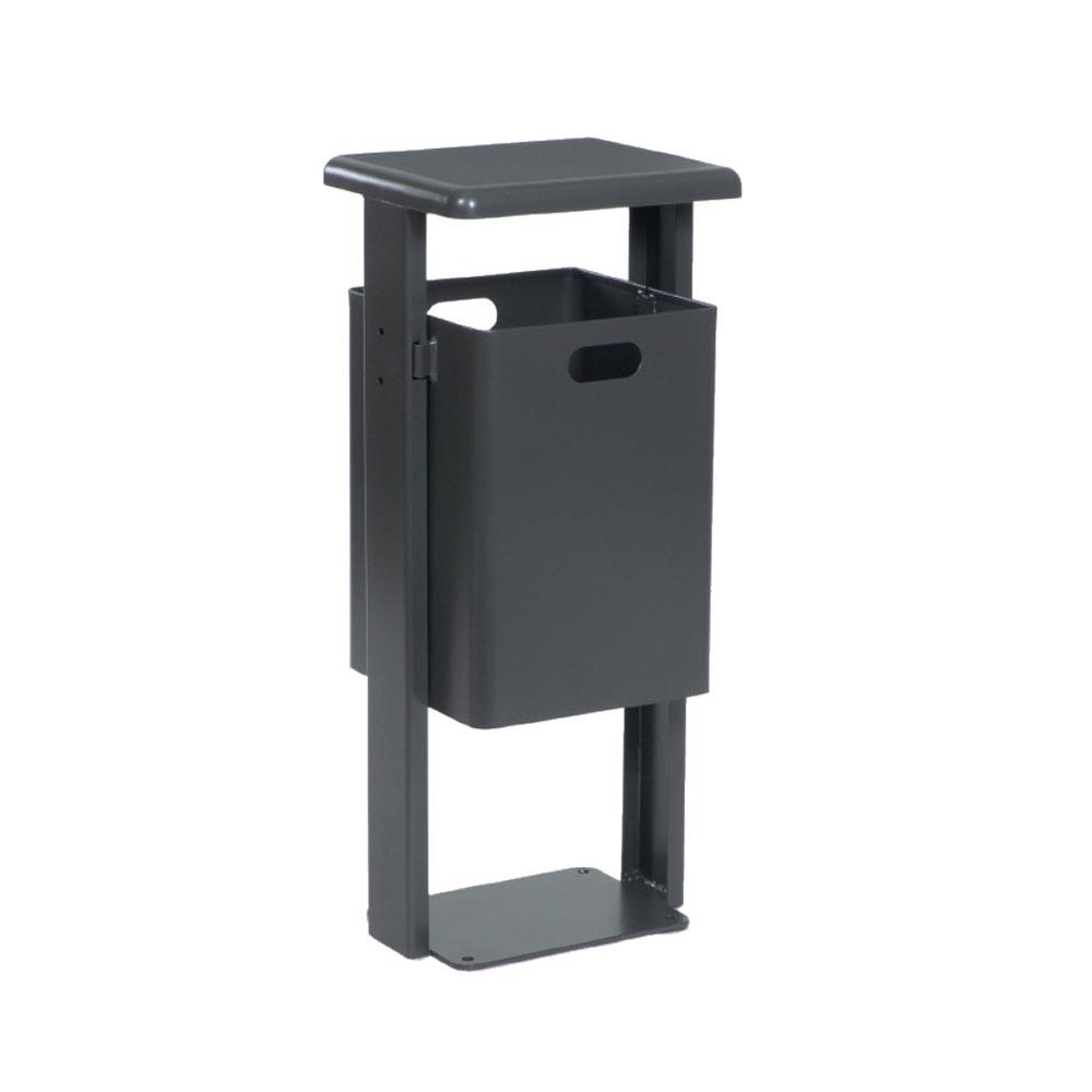 Stand-Abfallbehälter, Volumen 40 l, mit abgerundeter Haube, zum Aufschrauben Abfallbehälter Produktbild Stand-Abfallbehälter, Volumen 40 l, mit abgerundeter Haube, zum Aufschrauben