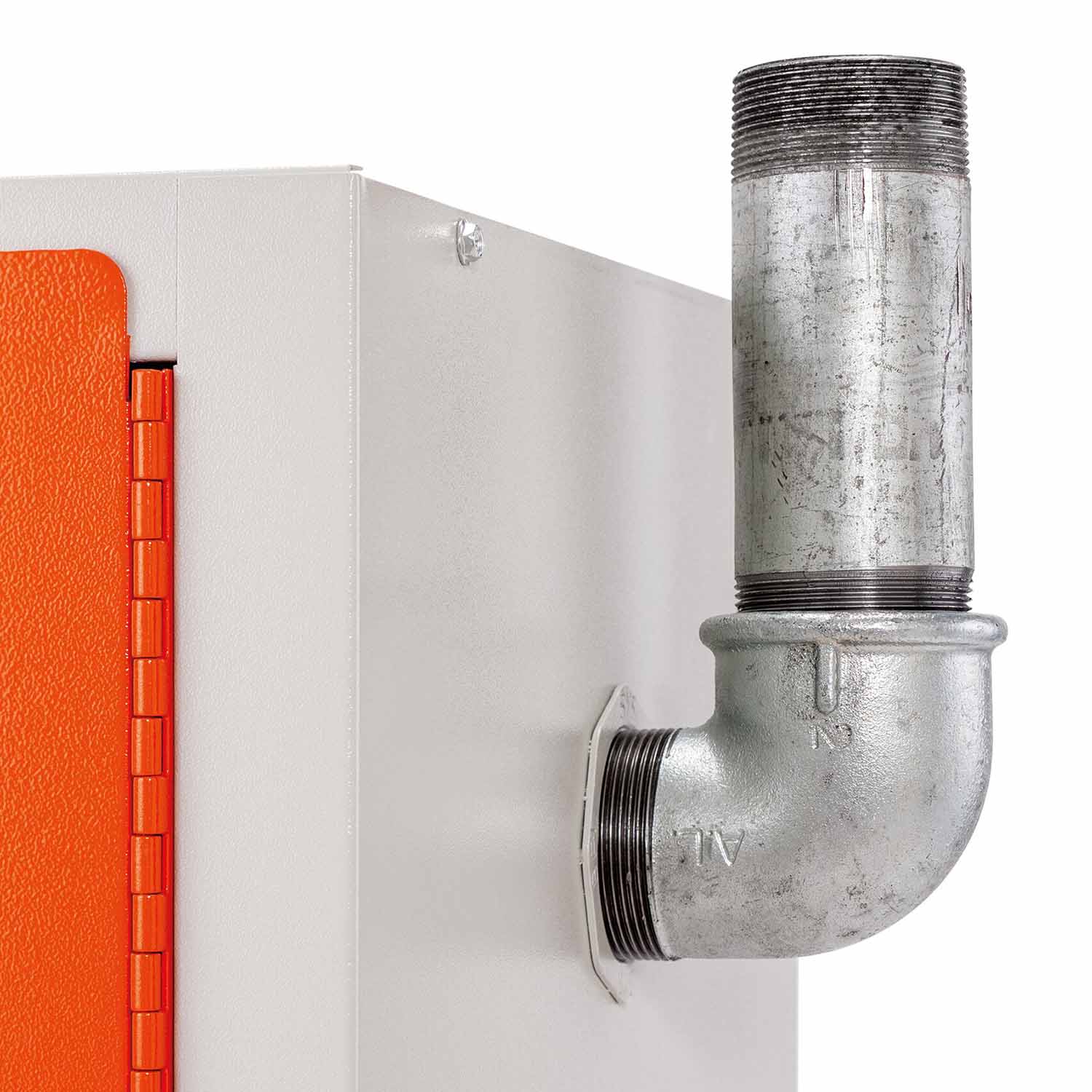 Adapter für Entlüftungsleitung für Lithium-Akku-Schrank FMplus Lithium-Ionen-Akku-Schränke zur Lagerung Produktbild Adapter für Entlüftungsleitung für Lithium-Akku-Schrank FMplus