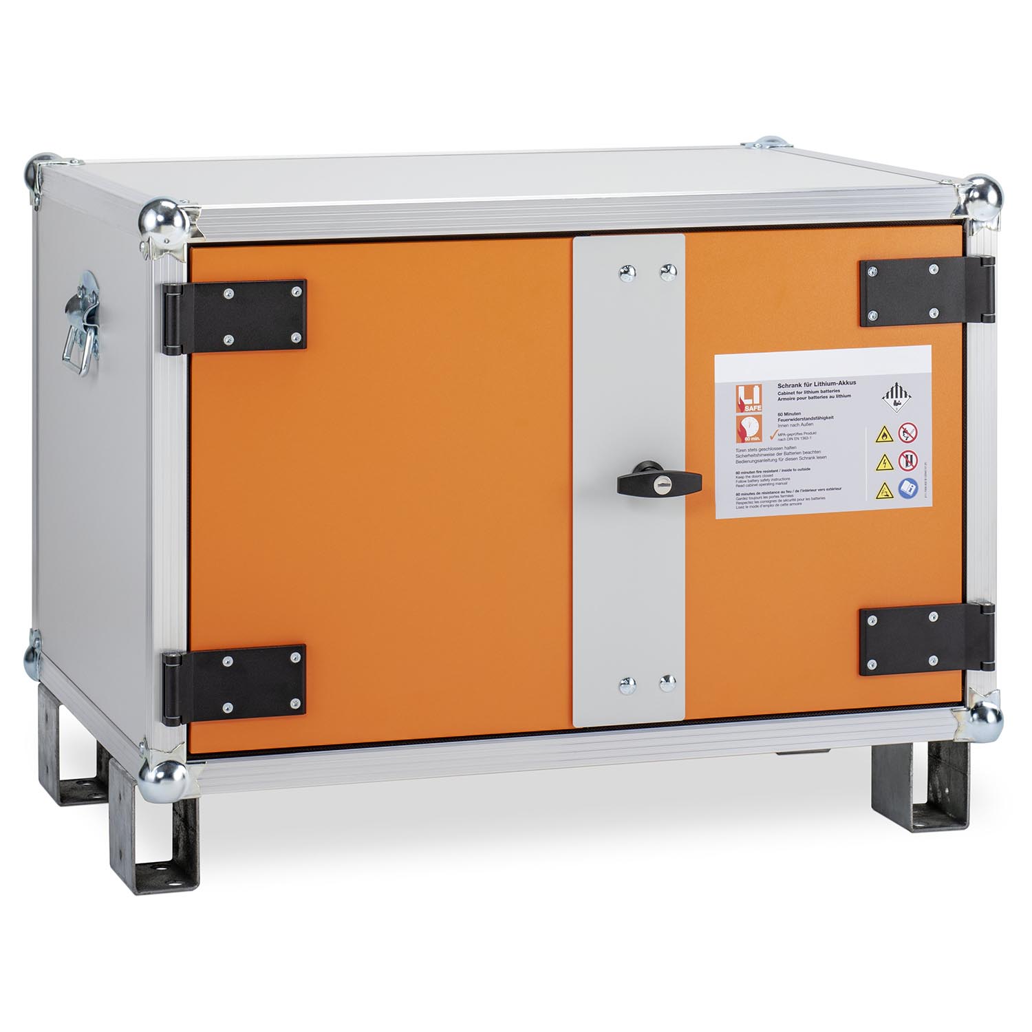 Lithium-Ionen-Akku-Ladeschrank basic, Stromversorgung, 1-phasig, Lüftung, B 800 mm, Explosionsschutz Lithium-Ionen-Akku-Schränke zum Laden Produktbild Lithium-Akku-Ladeschrank basic, Stromversorgung, 1-phasig, Lüftung, B 800 mm, Explosionsschutz