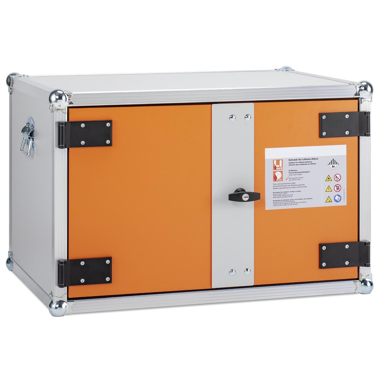Lithium-Ionen-Akku-Ladeschrank basic, Stromversorgung, 1-phasig, Lüftung, B 800 mm, Explosionsschutz Lithium-Ionen-Akku-Schränke zum Laden Produktbild Lithium-Akku-Ladeschrank basic, Stromversorgung, 1-phasig, Lüftung, B 800 mm, Explosionsschutz