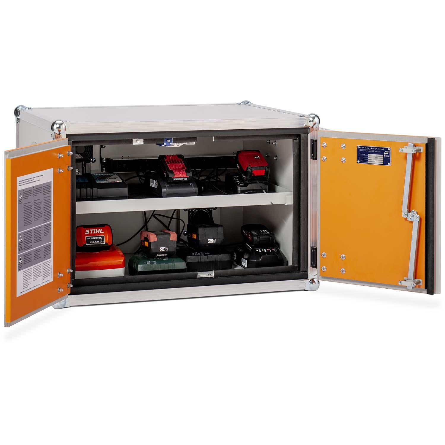 Lithium-Ionen-Akku-Ladeschrank premiumPLUS 8/5, Rauchmelder, ohne Füße, lockEX 2.0, VDMA-zertifiziert, BMA und Fernalarm Lithium-Ionen-Akku-Schränke zum Laden Produktbild Lithium-Ionen-Akku-Ladeschrank premiumPLUS 8/5, Rauchmelder, ohne Füße, lockEX 2.0, VDMA-zertifiziert, BMA und Fernalarm