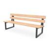 Parkbank mit duplexbeschichtetem Gestell aus Stahl, Sitzfläche und Rückenlehne aus Holz Parkbank Produktbild Parkbank mit duplexbeschichtetem Gestell aus Stahl, Sitzfläche und Rückenlehne aus Holz