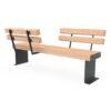 CUBE Parkbank mit Doppel-Rückenlehne, Gestell aus duplexbeschichtetem Stahl Parkbänke aus Stahl und Holz Produktbild CUBE Parkbank mit Doppel-Rückenlehne, Gestell aus duplexbeschichtetem Stahl