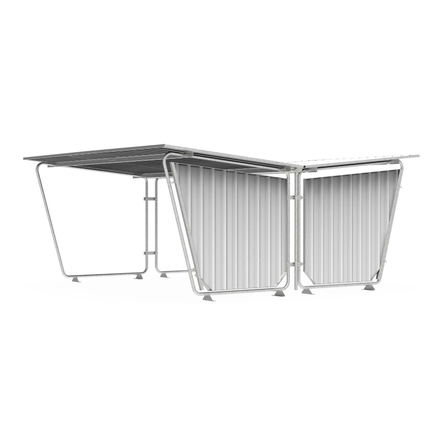 Seitenwand für Fahrradüberdachung D 570 aus Trapezblech, verzinkt und farbbeschichtet, rechte Seite Fahrradüberdachungen Produktbild Seitenwand für Fahrradüberdachung D 570 aus Trapezblech, verzinkt und farbbeschichtet, rechte Seite