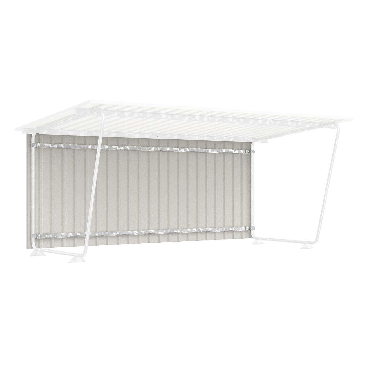 Rückwand für Fahrradüberdachung D 571 aus Trapezblech, verzinkt und farbbeschichtet Fahrradüberdachung D 571, einseitig Produktbild Rückwand für Fahrradüberdachung D 571 aus Trapezblech, verzinkt und farbbeschichtet