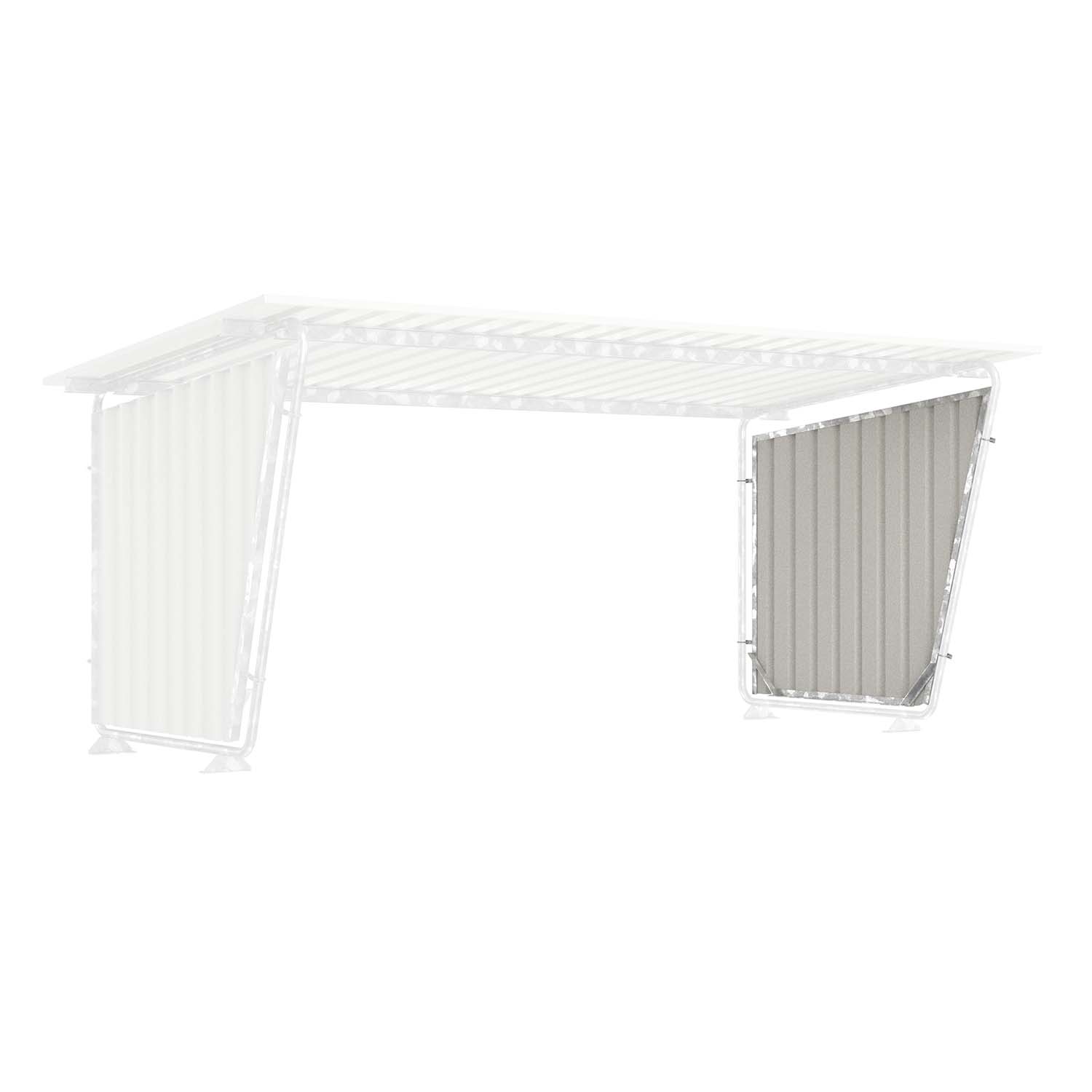 Seitenwand für Fahrradüberdachung D 571 aus Trapezblech, verzinkt und farbbeschichtet, rechte Seite Fahrradüberdachung D 571, einseitig Produktbild Seitenwand für Fahrradüberdachung D 571 aus Trapezblech, verzinkt und farbbeschichtet, rechte Seite