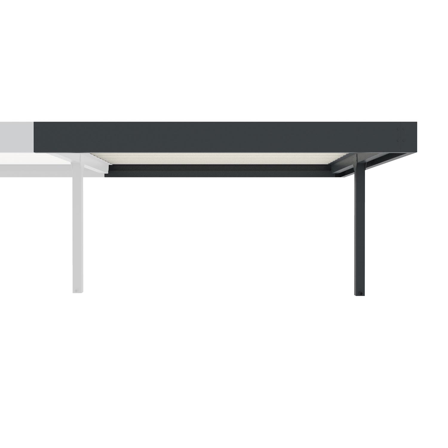 Fahrradüberdachung D 578, Konstruktion und Dachblenden farbbeschichtet, doppelseitig, Anbaueinheit Fahrradüberdachung D 578, doppelseitig Produktbild Fahrradüberdachung D 578, Konstruktion und Dachblenden farbbeschichtet, doppelseitig, Anbaueinheit