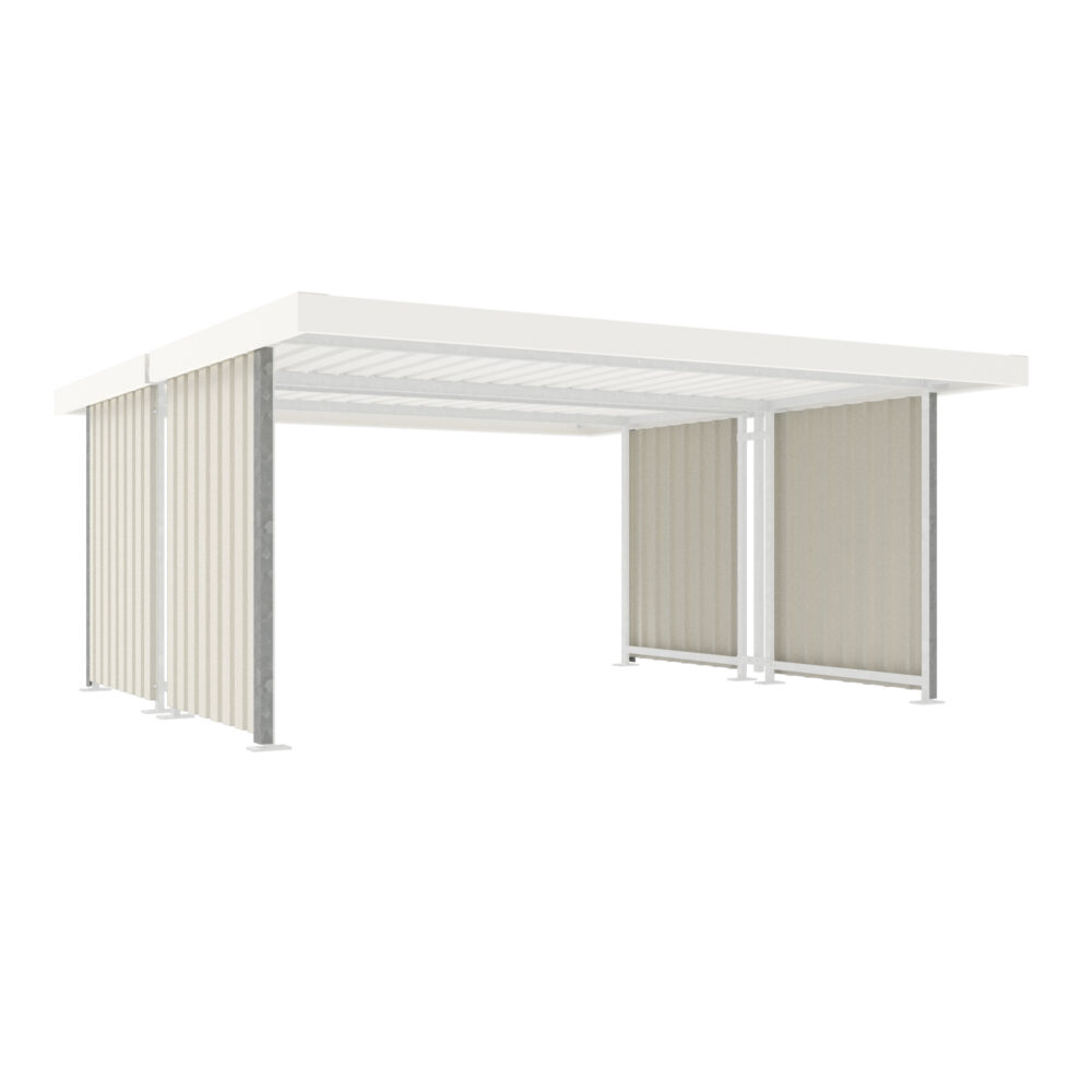 Seitenwände für Fahrradüberdachung D 581, aus Trapezblech, verzinkt und farbbeschichtet, linke Seite D 581 Fahrradüberdachung, doppelseitig Produktbild Seitenwände für Fahrradüberdachung D 581, aus Trapezblech, verzinkt und farbbeschichtet, linke Seite