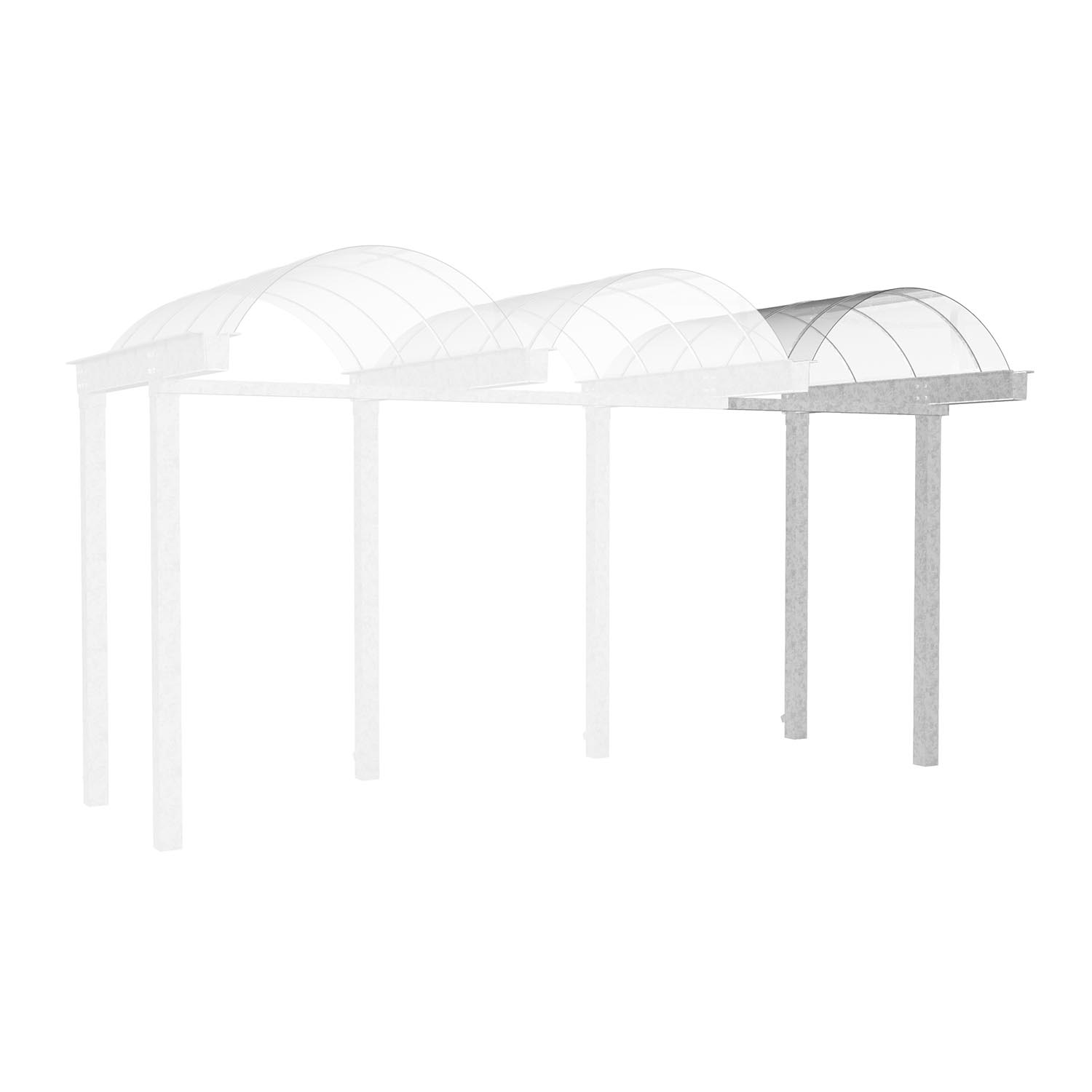 D 589 Wartehalle, Anbaueinheit D 589 Wartehalle, einseitig Produktbild D 589 Wartehalle, Anbaueinheit