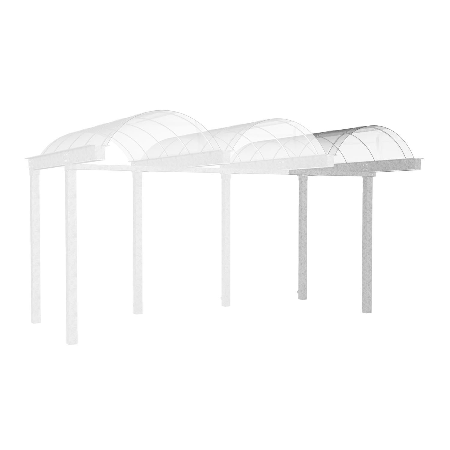 D 589 Wartehalle, Anbaueinheit D 589 Wartehalle, einseitig Produktbild D 589 Wartehalle, Anbaueinheit