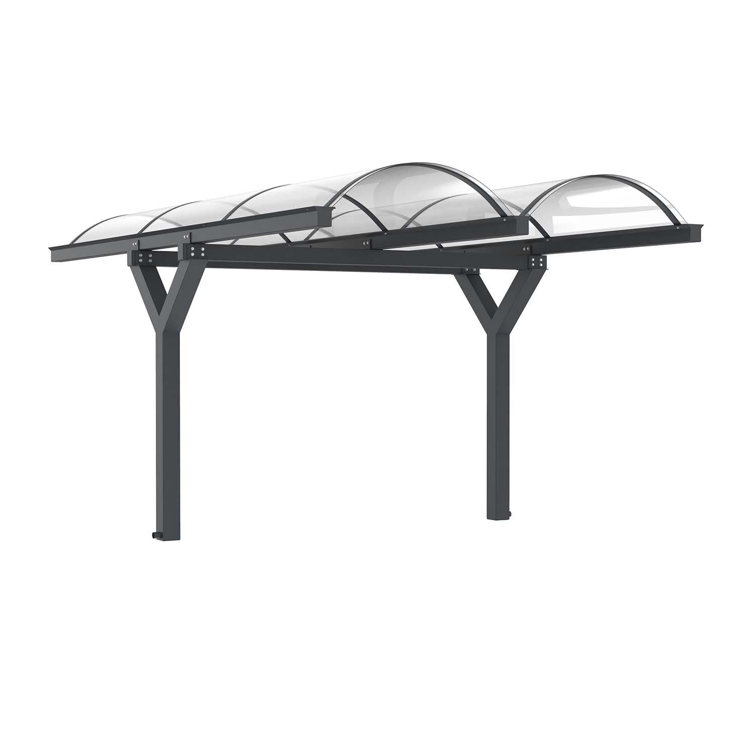 D 590 Wartehalle und Fahrradüberdachung, Grundeinheit, doppelseitig, Breite 3000 mm Wartehallen Produktbild D 590 Wartehalle und Fahrradüberdachung, Grundeinheit, doppelseitig, Breite 3000 mm