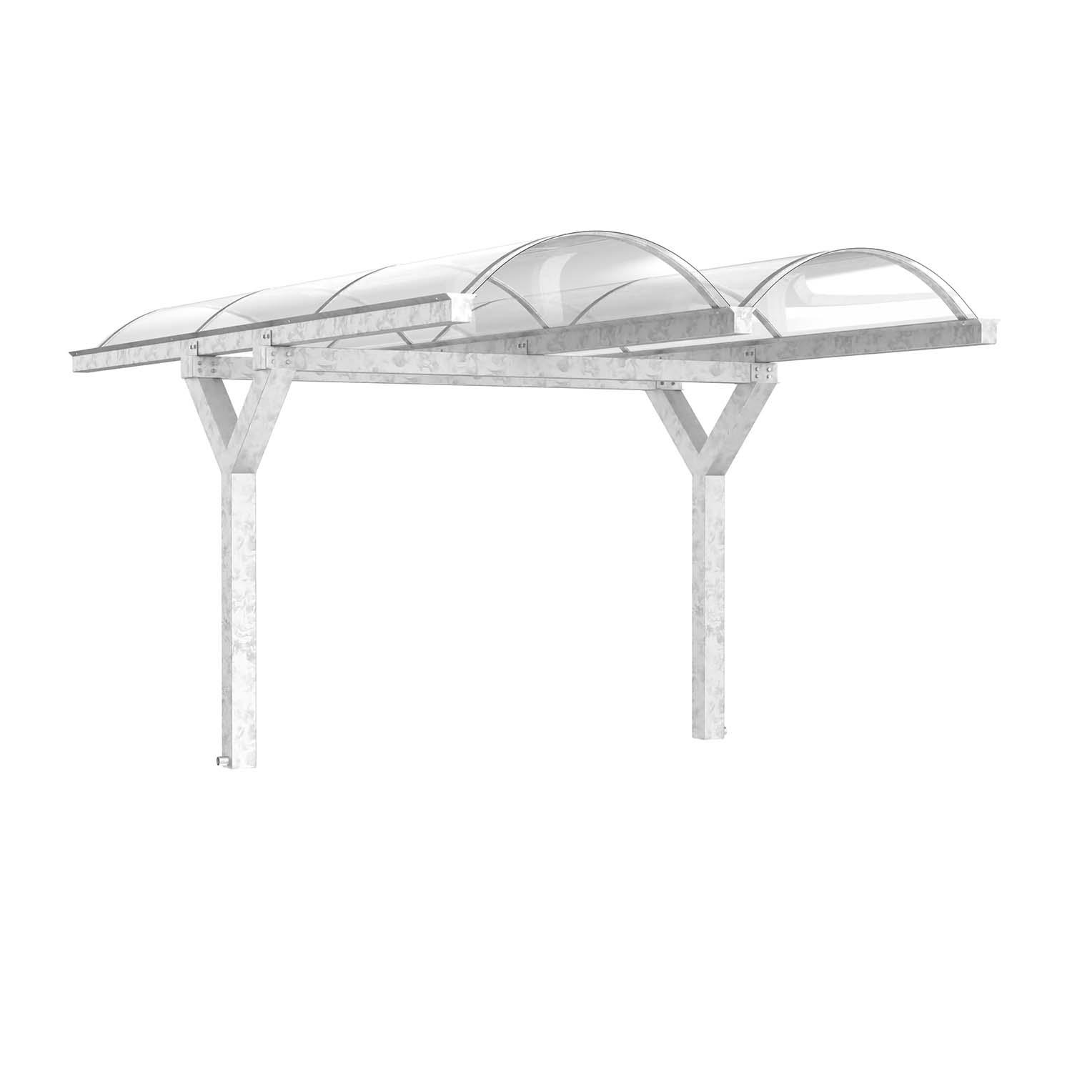 D 590 Wartehalle und Fahrradüberdachung, Grundeinheit, doppelseitig, Breite 3000 mm Wartehallen Produktbild D 590 Wartehalle und Fahrradüberdachung, Grundeinheit, doppelseitig, Breite 3000 mm