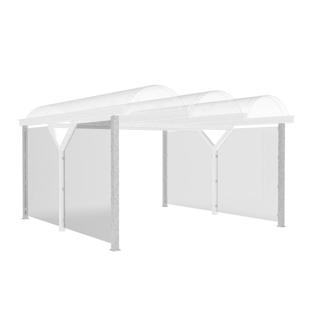 Seitenwand für D 590 Wartehalle und Fahrradüberdachung D 590 Wartehalle, doppelseitig Produktbild Seitenwand für D 590 Wartehalle und Fahrradüberdachung