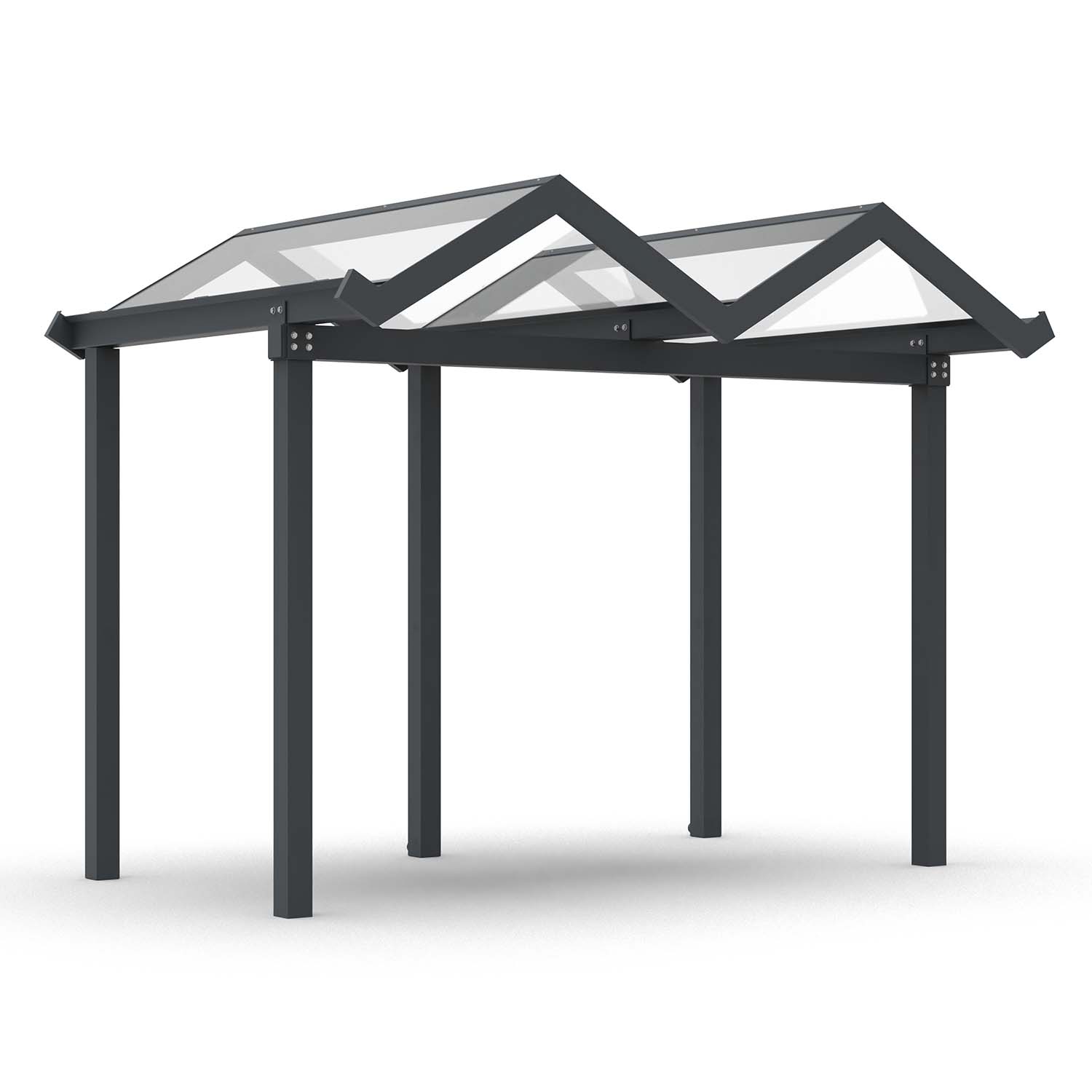 D 591 Wartehalle und Fahrradüberdachung, Grundeinheit, einseitig, B 3310 mm D 591 Wartehalle, einseitig Produktbild D 591 Wartehalle und Fahrradüberdachung, Grundeinheit, einseitig, B 3310 mm