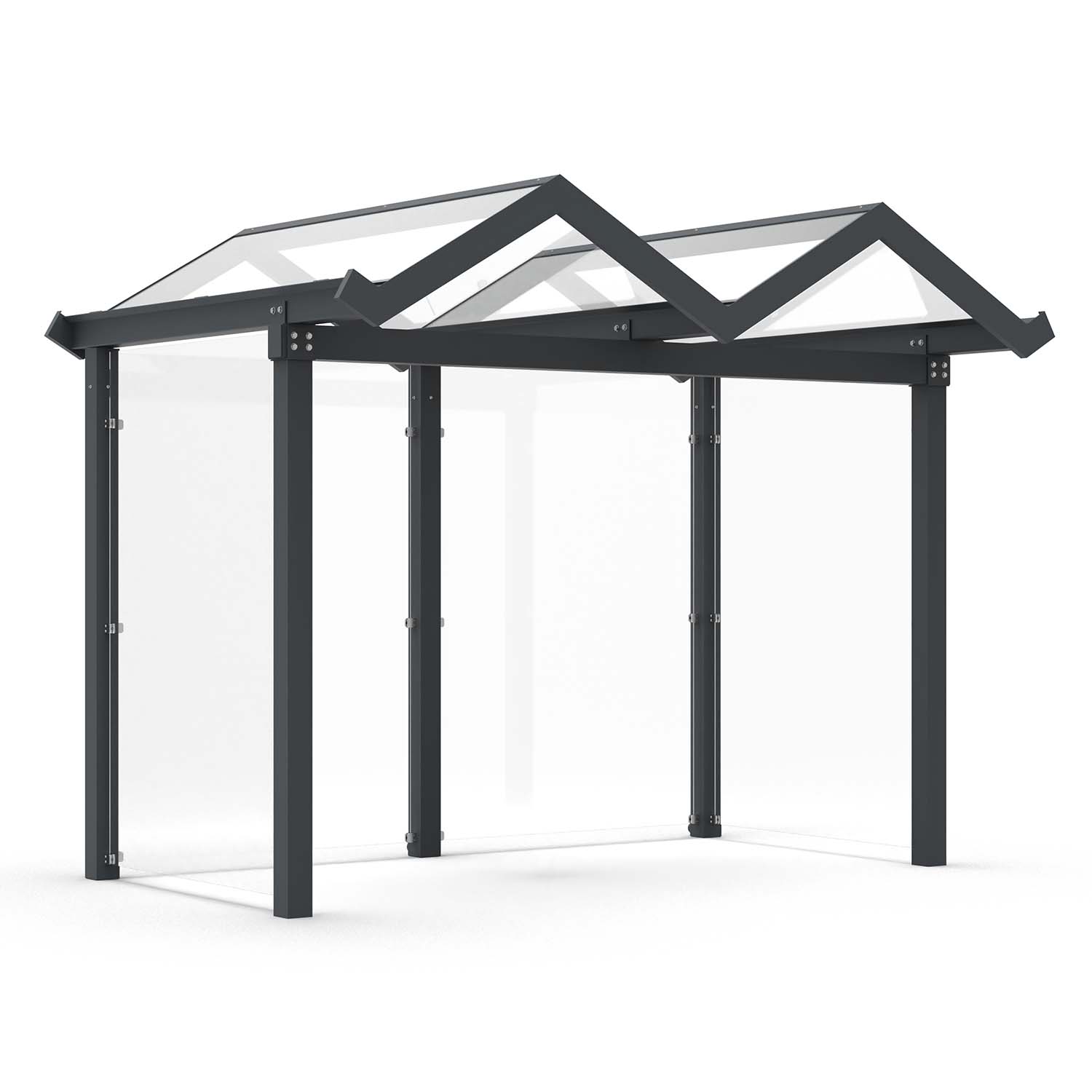 D 591 Wartehalle und Fahrradüberdachung, Grundeinheit, einseitig, B 3310 mm D 591 Wartehalle, einseitig Produktbild D 591 Wartehalle und Fahrradüberdachung, Grundeinheit, einseitig, B 3310 mm