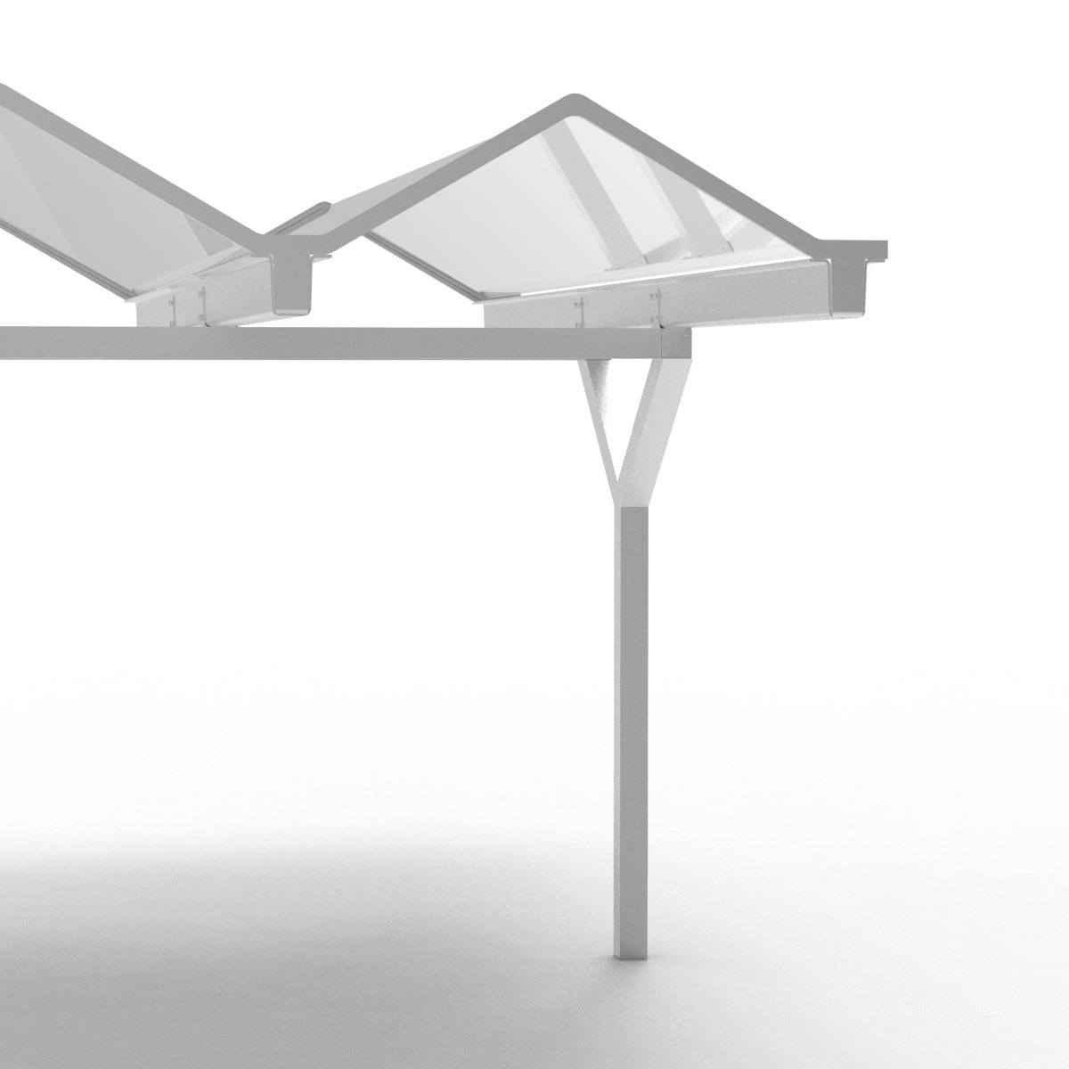 D 592 Wartehalle und Fahrradüberdachung, Anbaueinheit D 592 Wartehalle, doppelseitig Produktbild D 592 Wartehalle und Fahrradüberdachung, Anbaueinheit