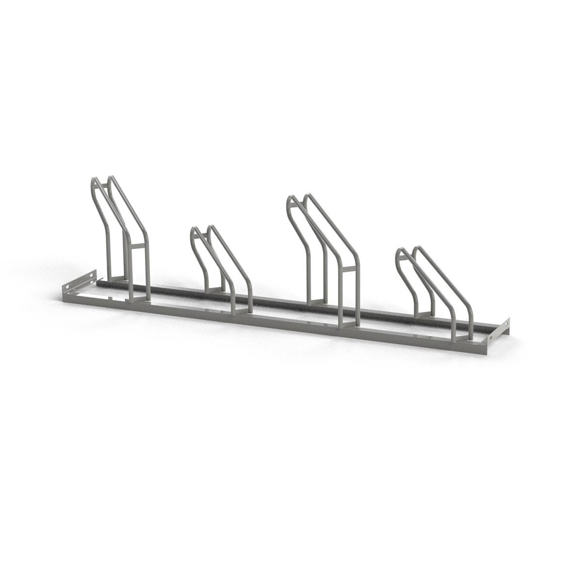 Fahrrad-Reihenständer für Mountainbikes, einseitig/schräg, 4 Radstände F 023 + F 026 Fahrradparker für Mountainbikes Produktbild Fahrradparker Fahrrad-Reihenständer für Mountainbikes, einseitig/schräg, 4 Radstände