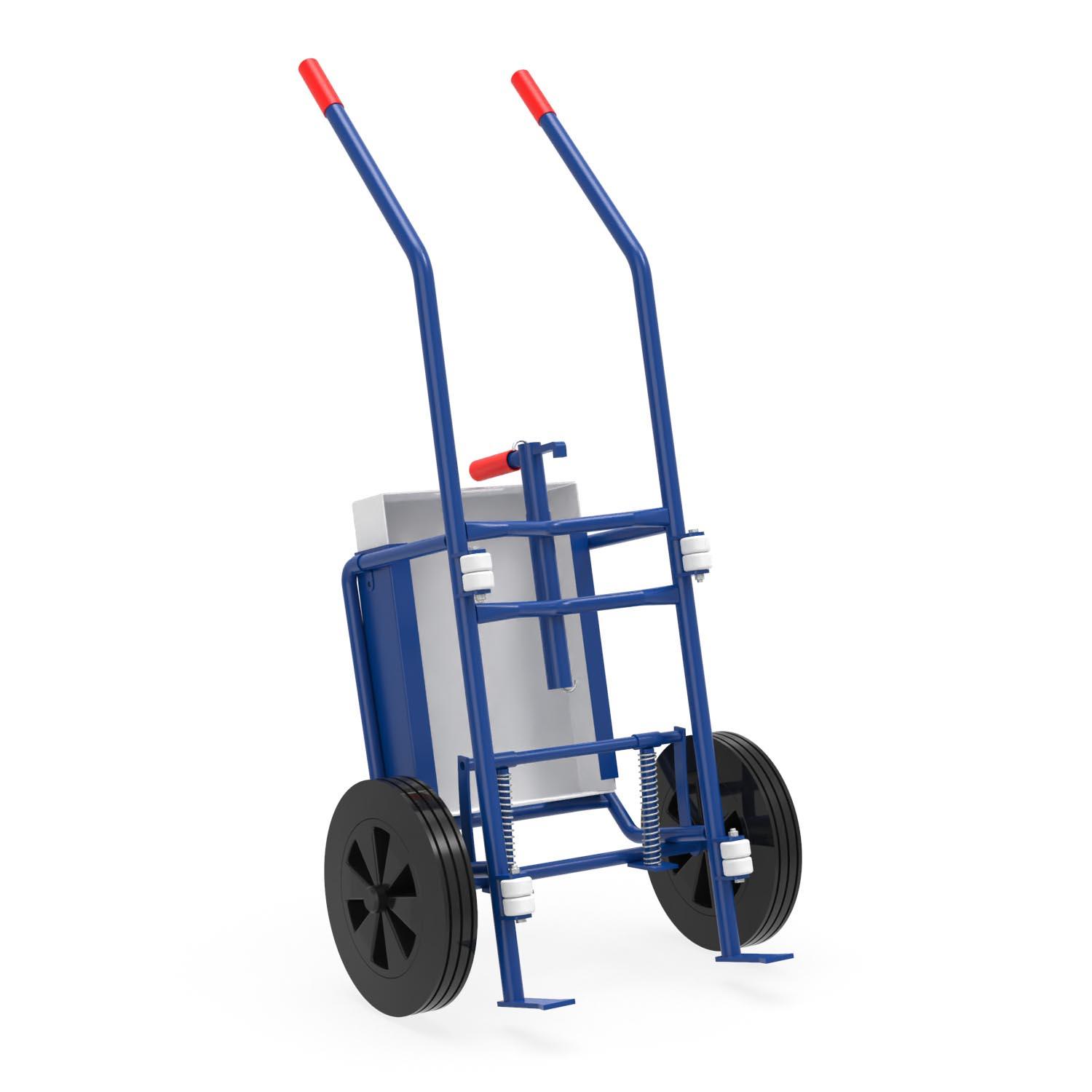 Fasskarre PREMIUM für 200 l Fässer mit Schwingachse und Höhenausgleichsautomatik Fasskarren Produktbild Fasskarre PREMIUM für 200 l Fässer, mit Schwingachse und Höhenausgleichsautomatik