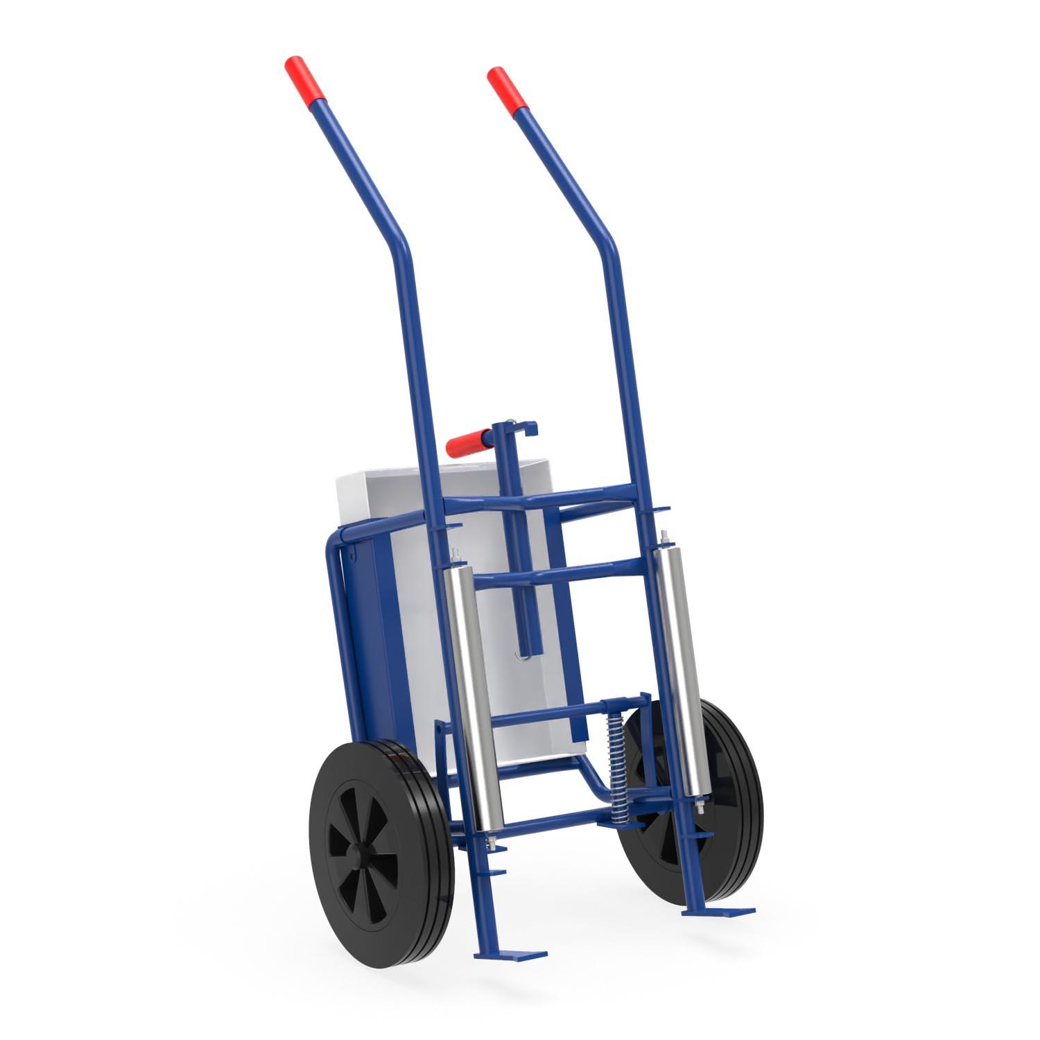 Fasskarre PREMIUM für 200 l Fässer mit Schwingachse und Höhenausgleichsautomatik Fasskarren Produktbild Fasskarre PREMIUM für 200 l Fässer, mit Schwingachse und Höhenausgleichsautomatik