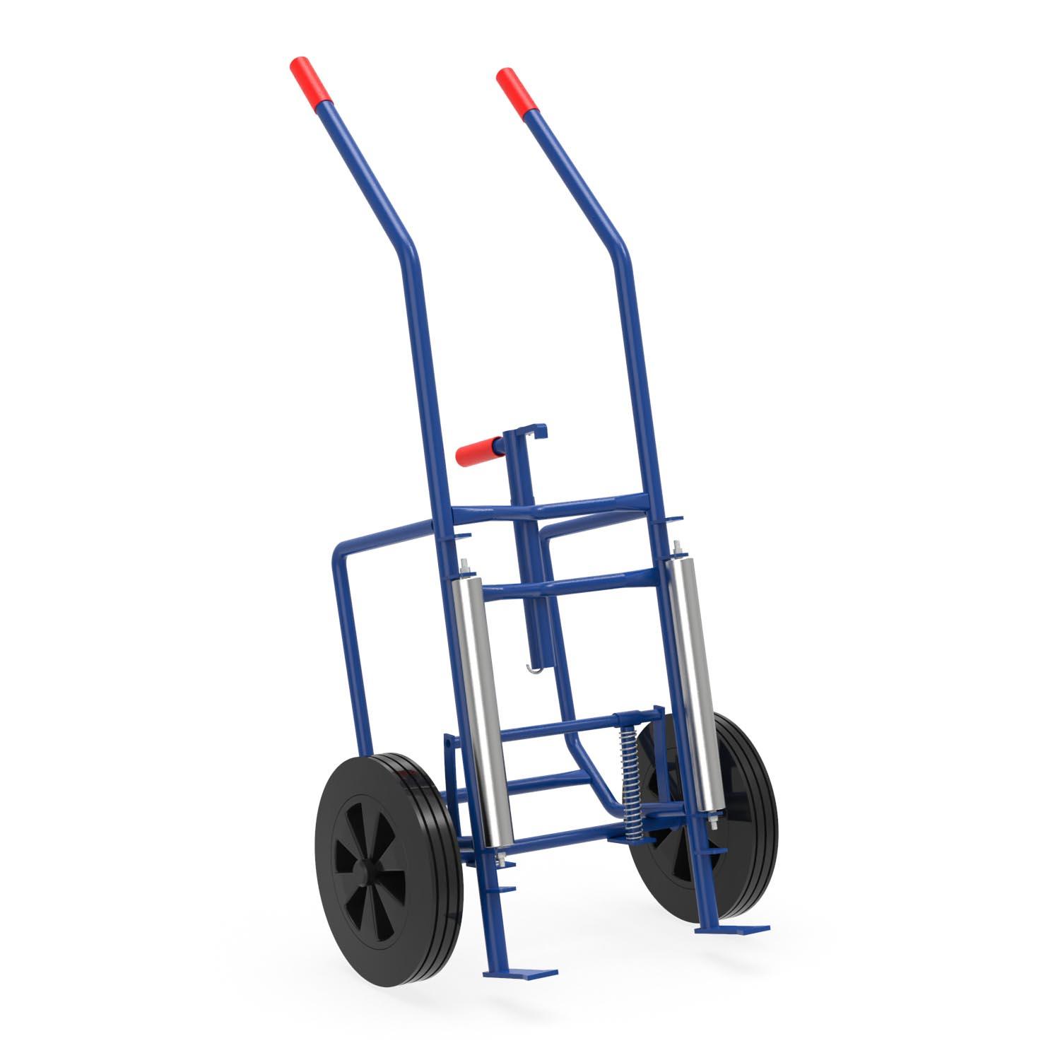 Fasskarre PREMIUM für 200 l Fässer mit Schwingachse und Höhenausgleichsautomatik Fasskarren Produktbild Fasskarre PREMIUM für 200 l Fässer, mit Schwingachse und Höhenausgleichsautomatik