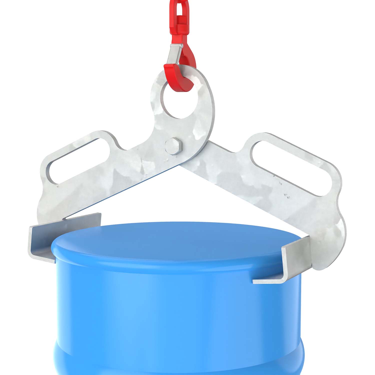 Fassklammer aus Stahl, verzinkt, für geschlossene 60 l Rollreifen- und Sickenfässer Fassgreifer Produktbild Fassklammer aus Stahl, verzinkt, für geschlossene 60 l Rollreifen- und Sickenfässer