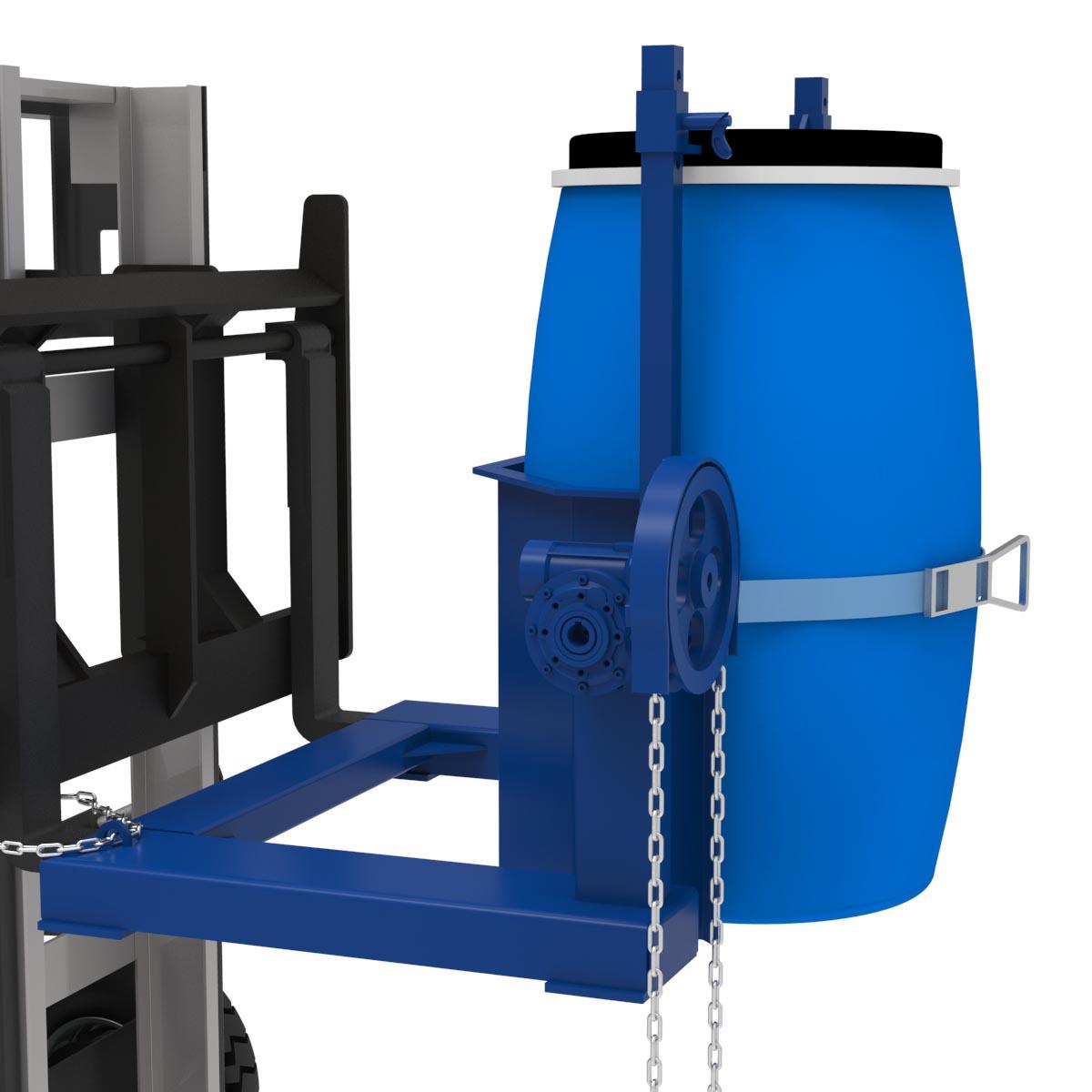 Fasskipper für Stahl- und Kunststofffässer, Stapleranbaugerät Fasskipper für Stapler Produktbild Fasskipper für Stahl- und Kunststofffässer, Stapleranbaugerät