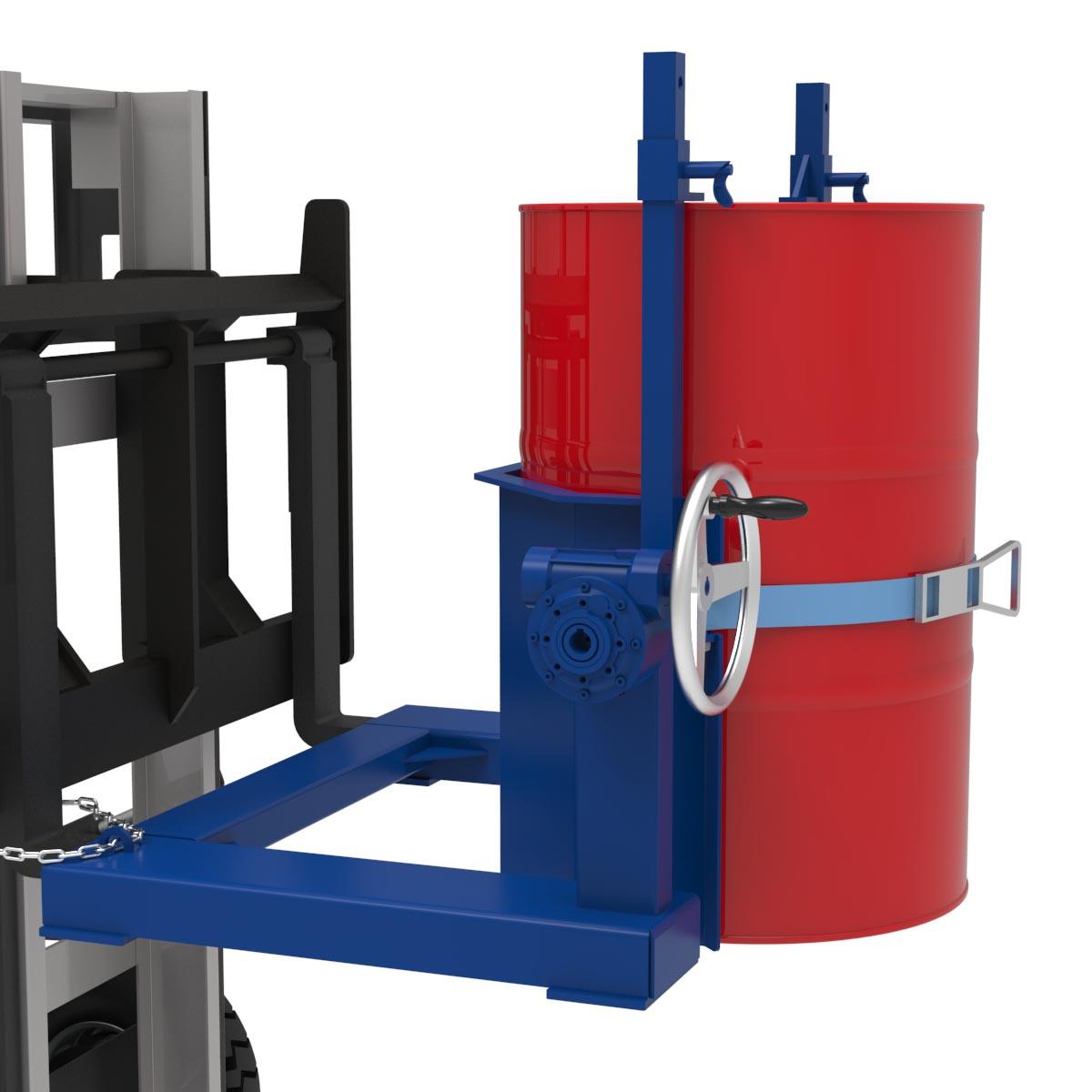 Fasskipper für Stahl- und Kunststofffässer, Stapleranbaugerät Fasskipper für Stapler Produktbild Fasskipper für Stahl- und Kunststofffässer, Stapleranbaugerät