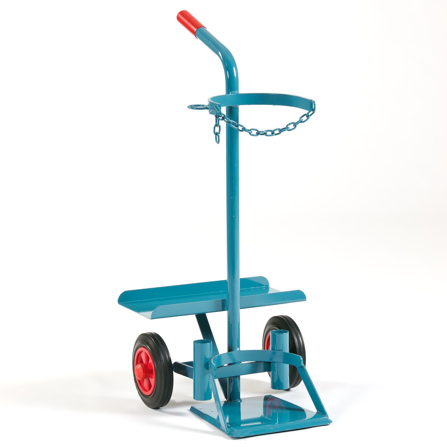 Gasflaschenwagen für 1 x 20 l Gasflasche mit Halterung für WIG-Schweißgerät und Schweißdrahtbehälter Gasflaschenwagen Produktbild Gasflaschenwagen für 1 x 20 l Gasflasche mit Halterung für WIG-Schweißgerät und Schweißdrahtbehälter