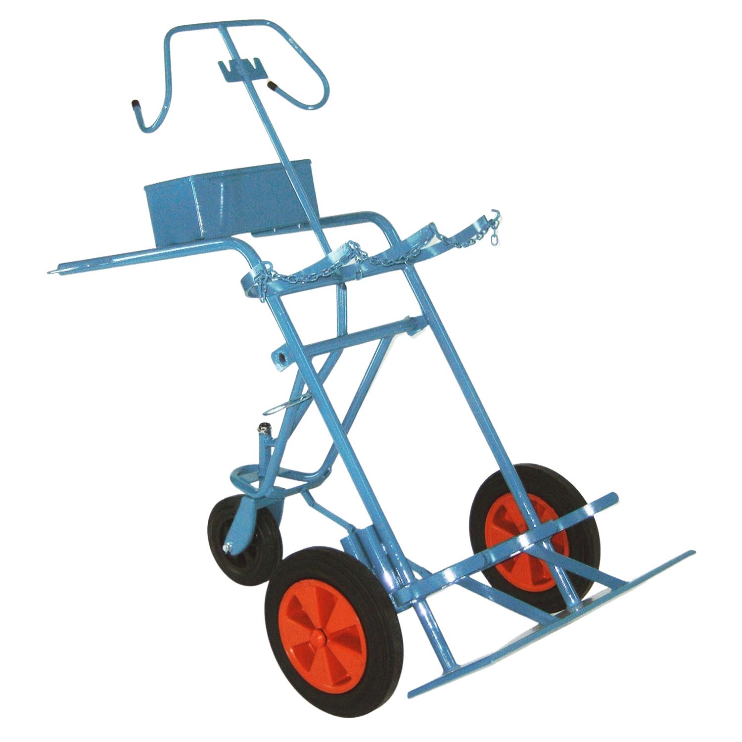 Gasflaschenwagen für 3 x 50 l Gasflaschen mit ausklappbarem Spornrad Gasflaschenwagen Produktbild Gasflaschenwagen für 3 x 50 l Gasflaschen mit ausklappbarem Spornrad