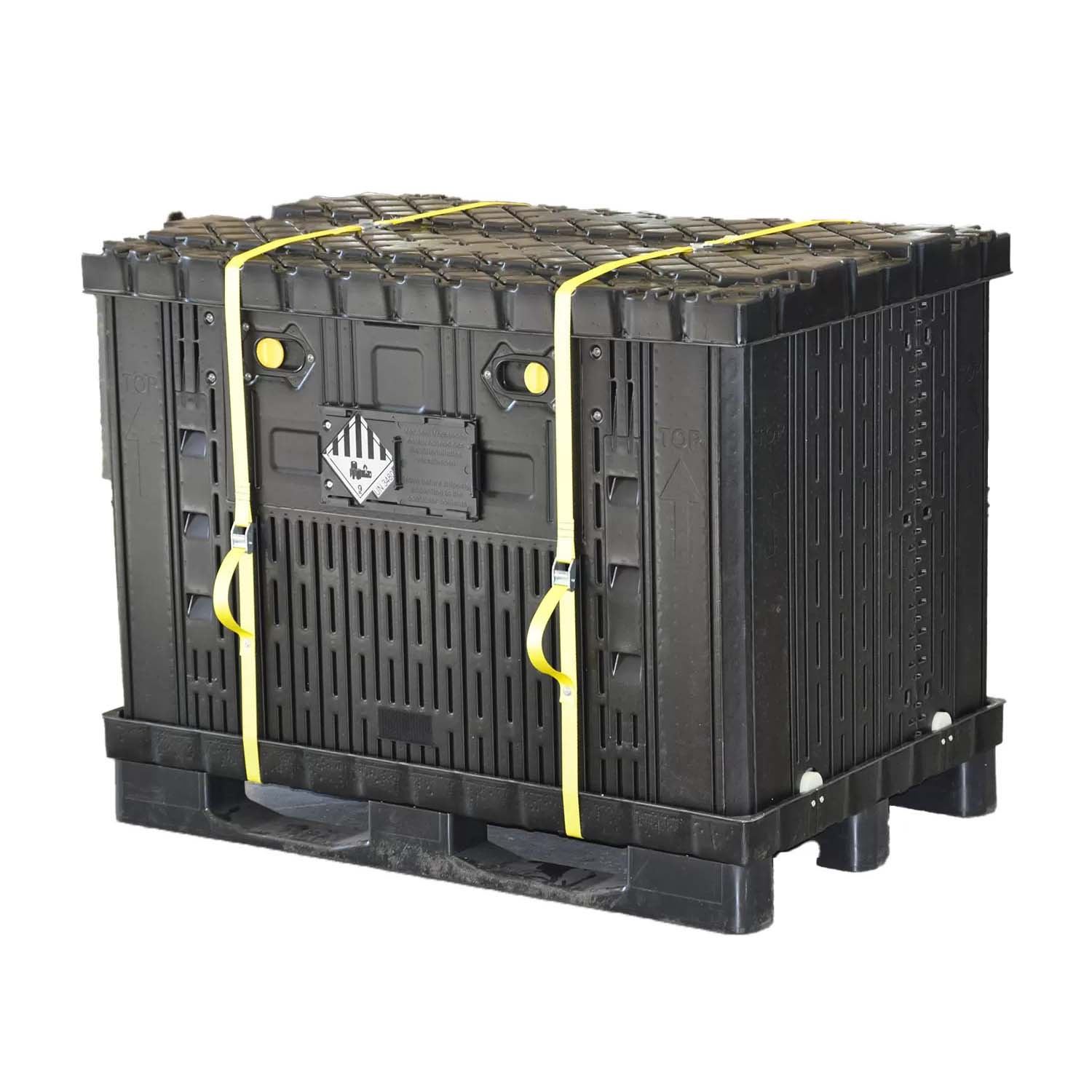 Transportbehälter Flex-Box 625 Advanced aus Kunststoff für Lithium-Ionen-Batterien, VG II, faltbar, inkl. E-Glasfasermatte Transportbehälter für Lithium-Ionen-Akkus Produktbild Transportbehälter Flex-Box 625 Basic aus Kunststoff für Lithium-Ionen-Batterien, VG II, faltbar
