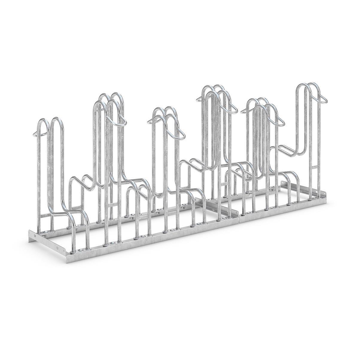 Fahrrad-Reihenständer 4000, doppelseitig Standparker 4000 Produktbild Fahrradparker Fahrrad-Reihenständer 4000, doppelseitig 10 Radstände