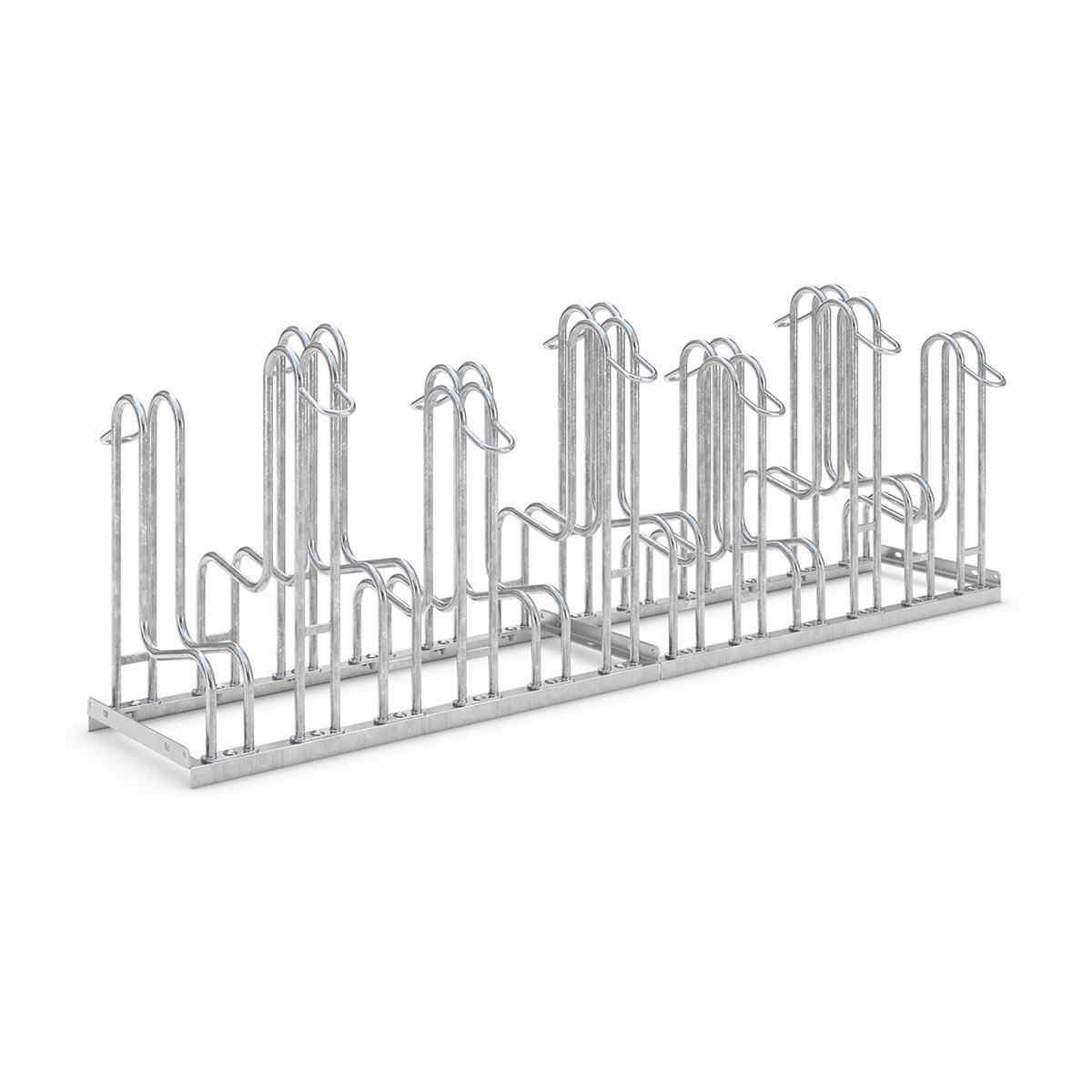 Fahrrad-Reihenständer 4000, doppelseitig Standparker 4000 Produktbild Fahrradparker Fahrrad-Reihenständer 4000, doppelseitig 12 Radstände
