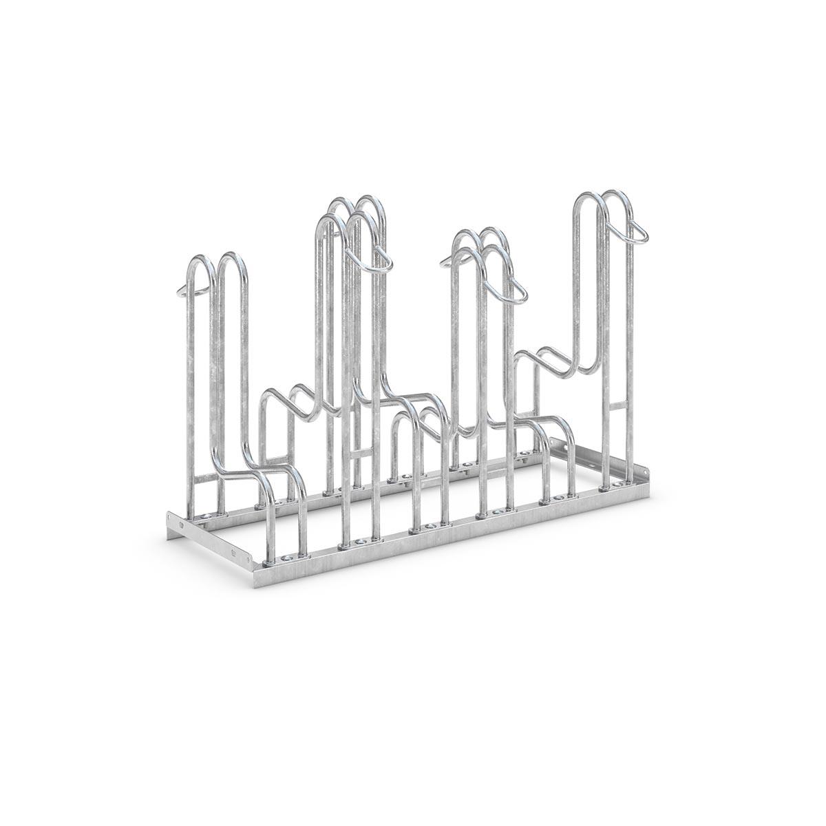 Fahrrad-Reihenständer 4000, doppelseitig Standparker 4000 Produktbild Fahrradparker Fahrrad-Reihenständer 4000, doppelseitig 6 Radstände