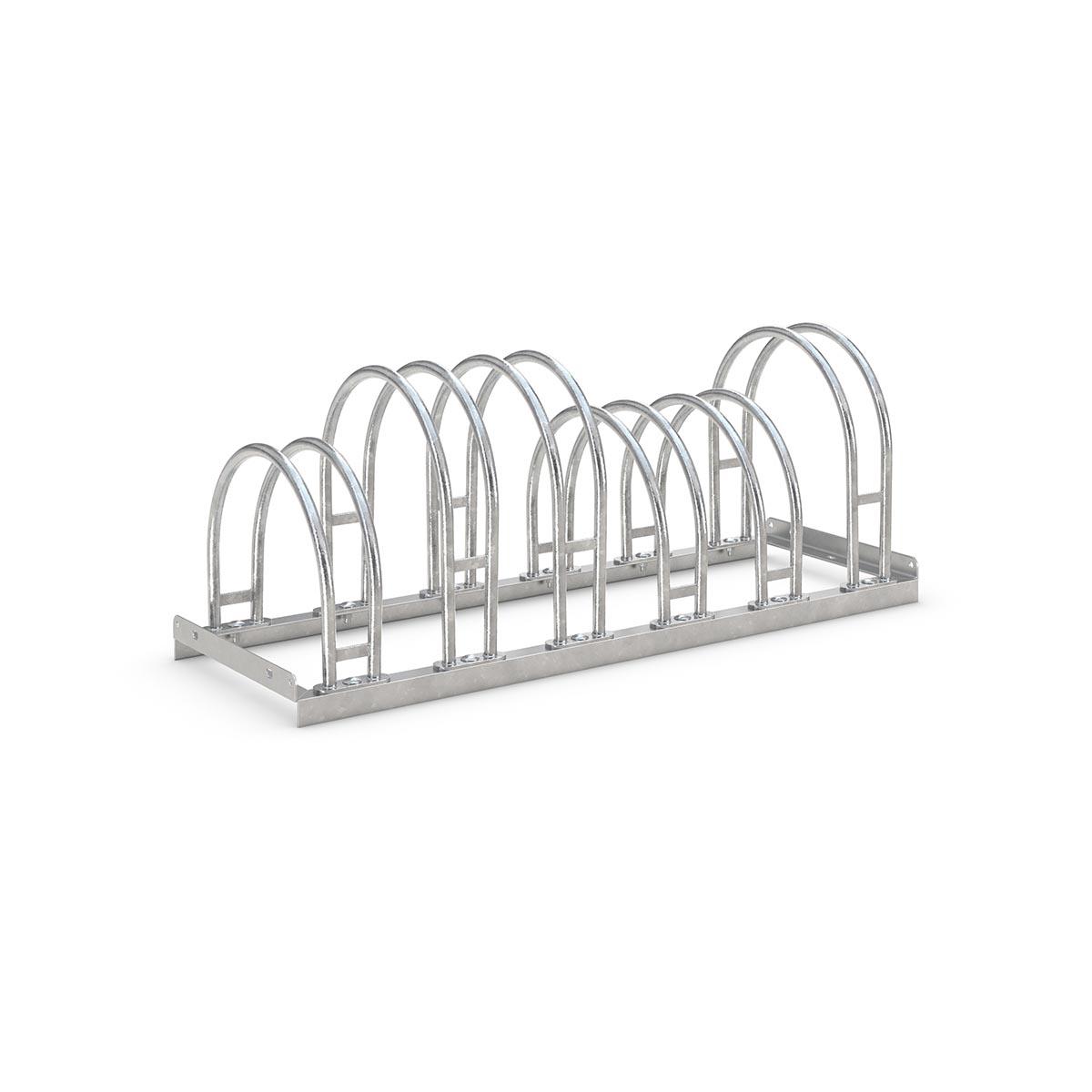 Fahrrad-Reihenständer 5000, doppelseitig Bogenparker 5000 Produktbild Fahrradparker Fahrrad-Reihenständer 5000, doppelseitig, 6 Radstände