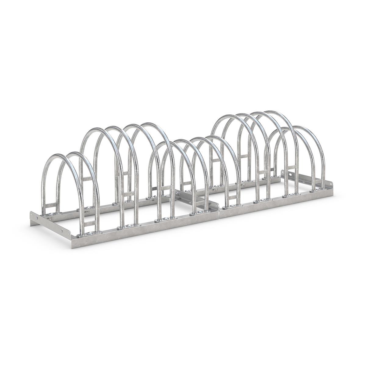 Fahrrad-Reihenständer 5000, doppelseitig Bogenparker 5000 Produktbild Fahrradparker Fahrrad-Reihenständer 5000, doppelseitig, 8 Radstände