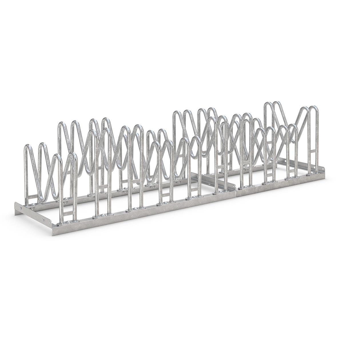 Fahrrad-Reihenständer 8000, doppelseitig Multiparker 8000 Produktbild Fahrradparker Fahrrad-Reihenständer 8000, doppelseitig 10 Radstände