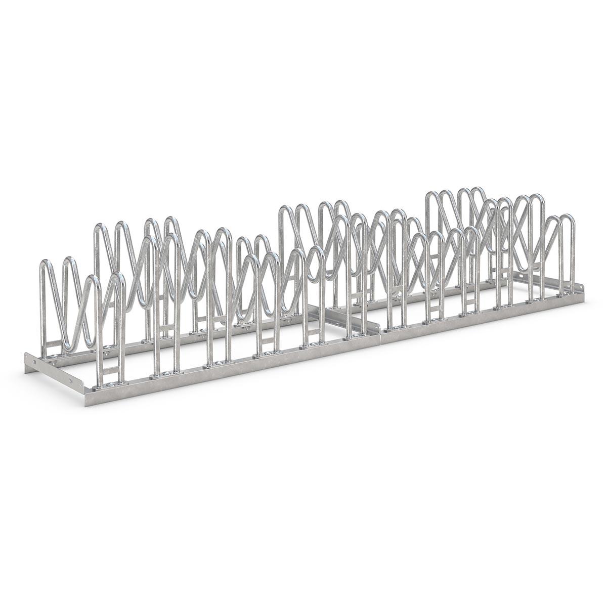 Fahrrad-Reihenständer 8000, doppelseitig Multiparker 8000 Produktbild Fahrradparker Fahrrad-Reihenständer 8000, doppelseitig 12 Radstände