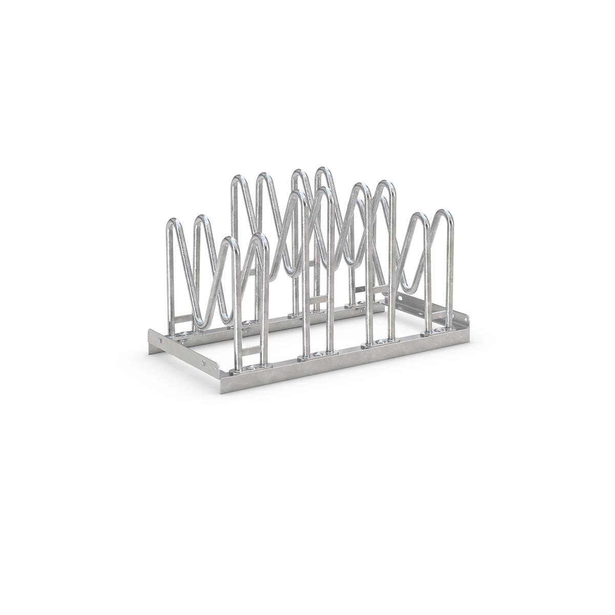 Fahrrad-Reihenständer 8000, doppelseitig Multiparker 8000 Produktbild Fahrradparker Fahrrad-Reihenständer 8000, doppelseitig 4 Radstände