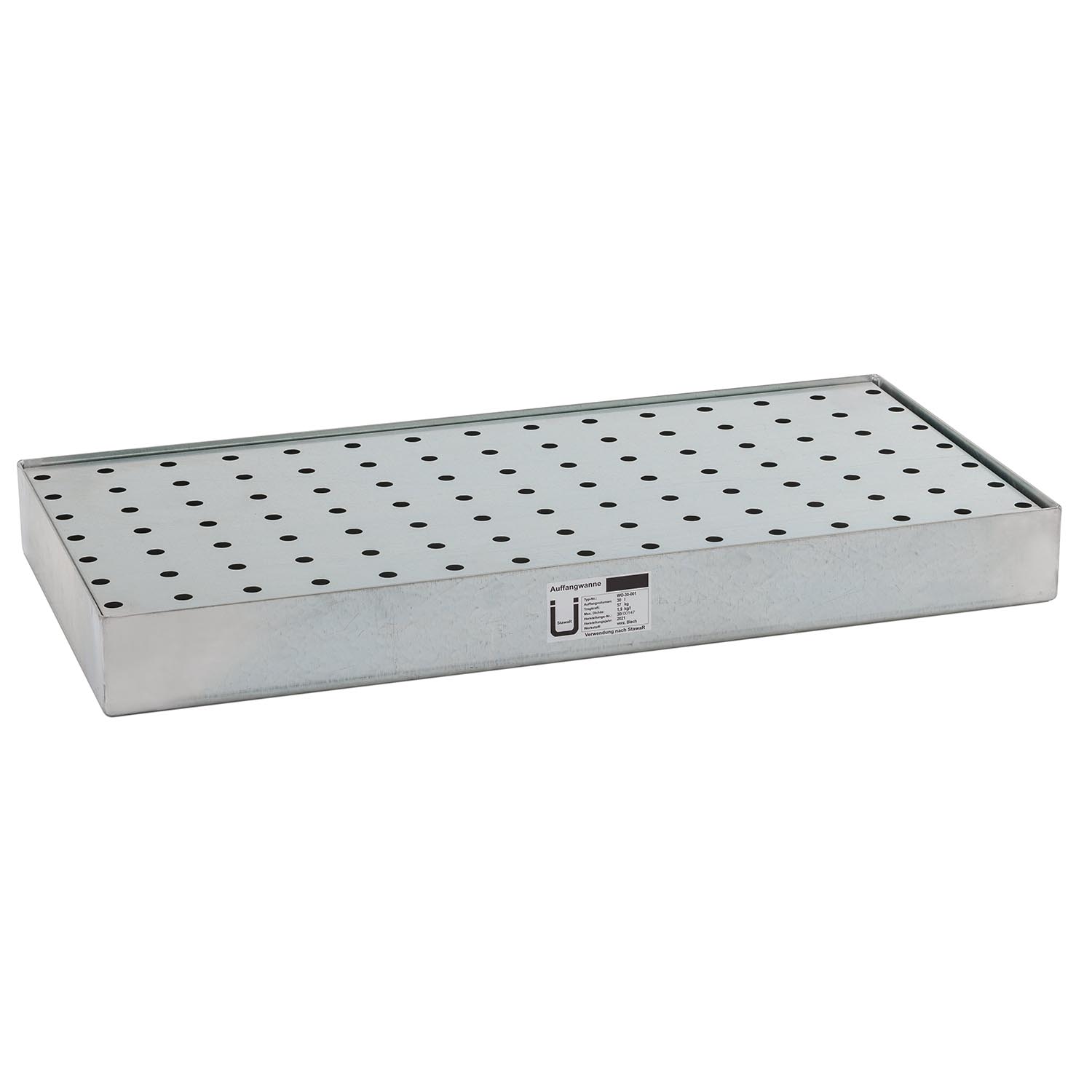 Bodenauffangwanne 66 l für mobiles Gefahrstoffdepot, inkl. Lochblecheinlage, 1100 x 550 x 120 mm Gefahrstoffdepots aus Stahl Produktbild Bodenauffangwanne 66 l für mobiles Gefahrstoffdepot, inkl. Lochblecheinlage, 1100 x 550 x 120 mm