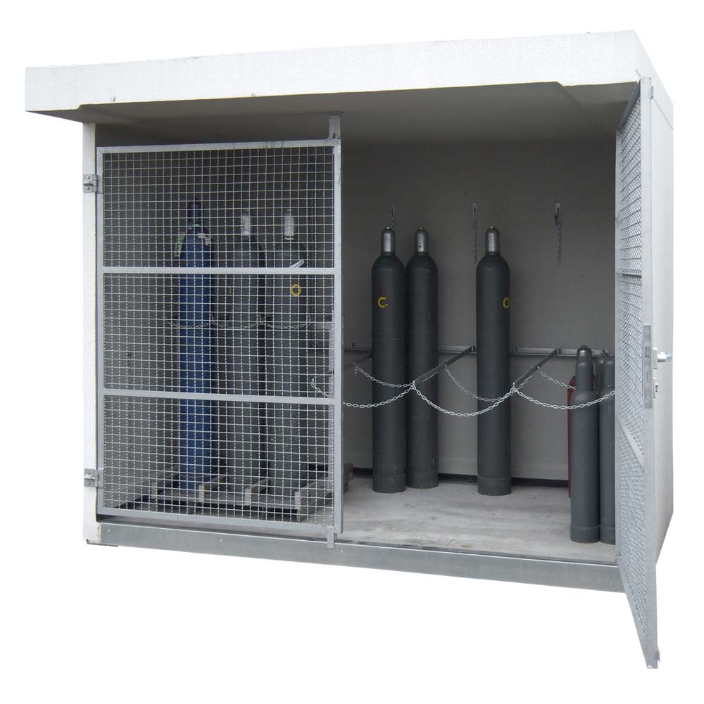 Gasflaschenlager aus Beton für 50 Gasflaschen à 50 l, F30 Wände Gasflaschenschrank für den Außenbereich Produktbild Gasflaschenlager aus Beton für 50 Gasflaschen à 50 l, F30 Wände