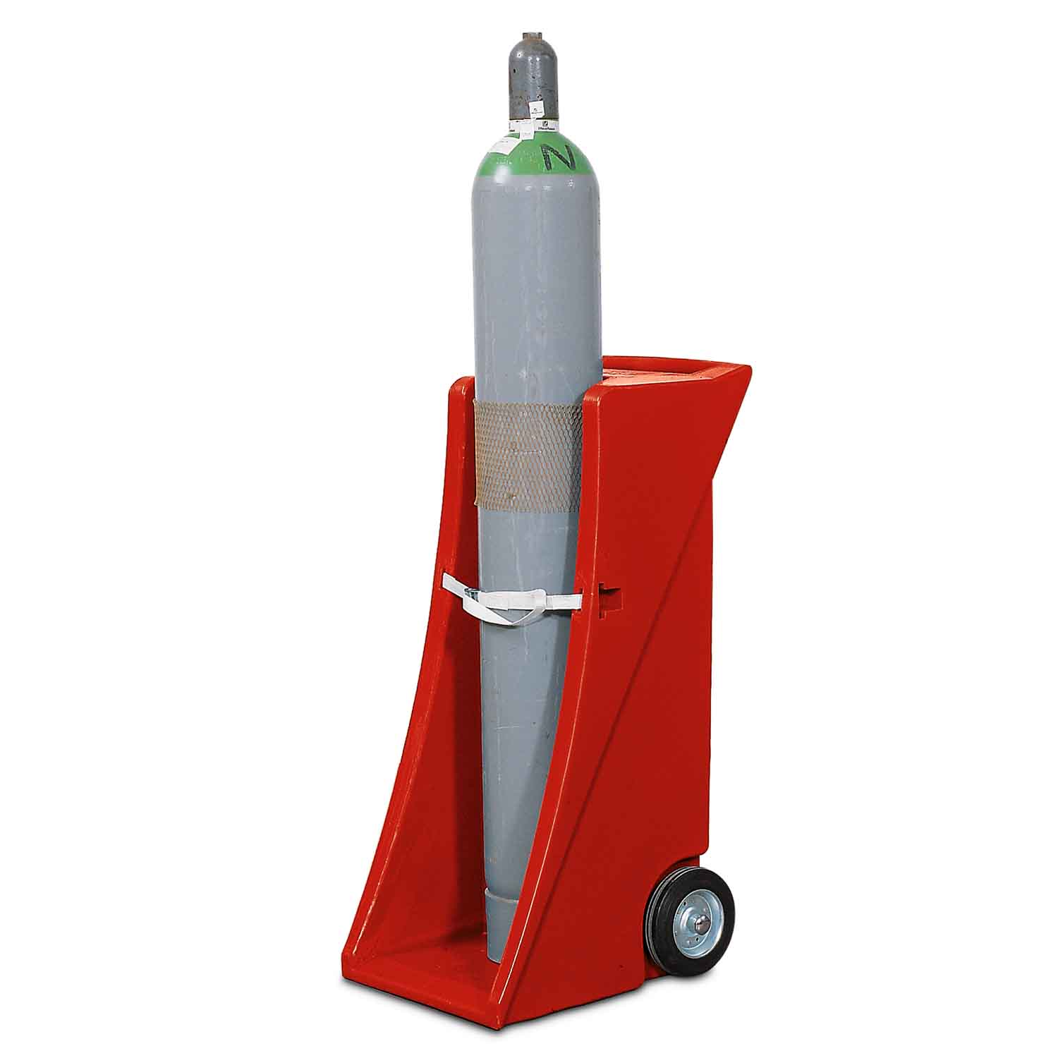 Gasflaschenwagen aus PE für eine Gasflasche à 33 kg Gasflaschenhandling Produktbild Gasflaschenwagen aus PE für eine Gasflasche à 33 kg