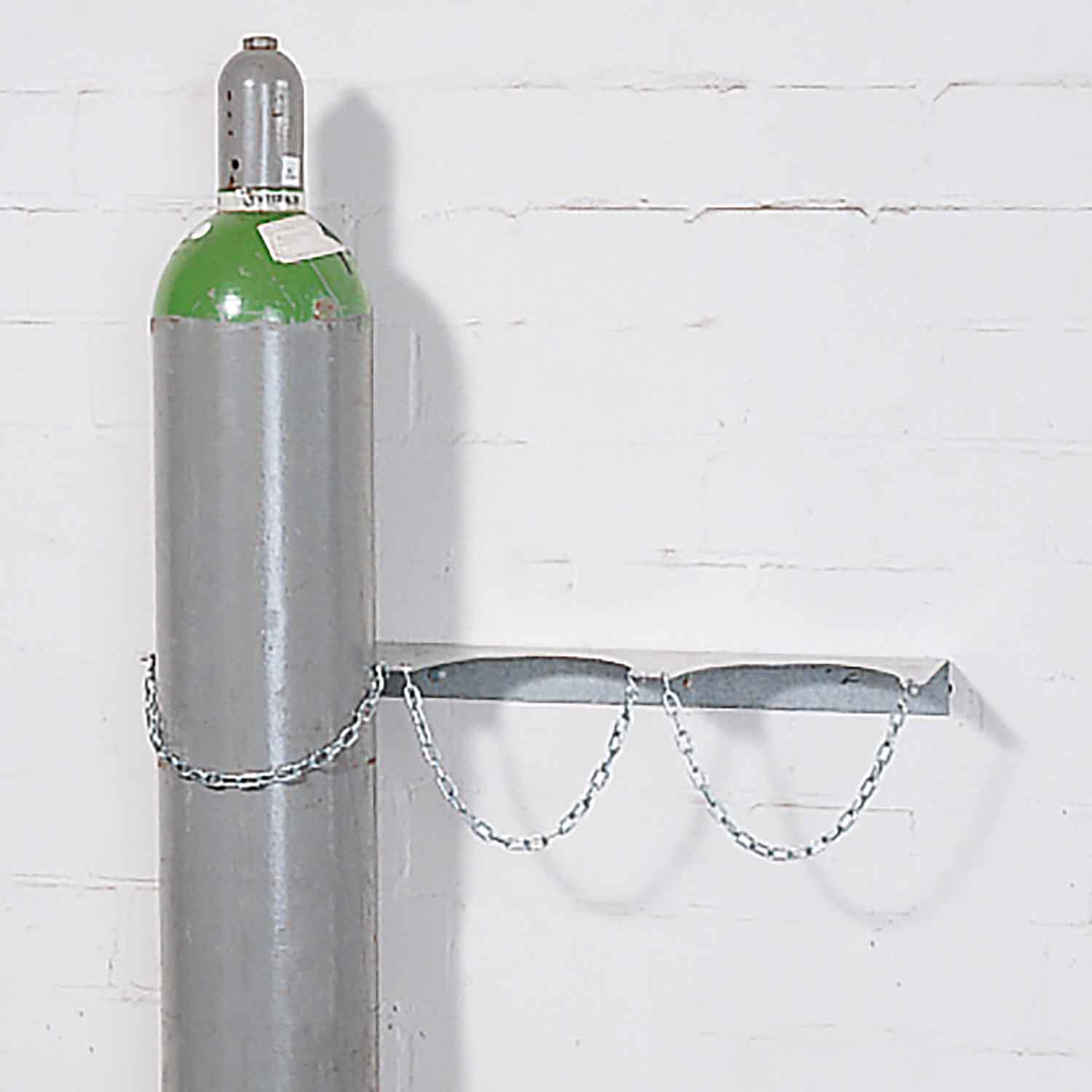 Gasflaschen-Wandhalterung aus Stahl für 3 Gasflaschen Ø 230 mm Gasflaschenhandling Produktbild Gasflaschen-Wandhalterung aus Stahl für 3 Gasflaschen Ø 230 mm
